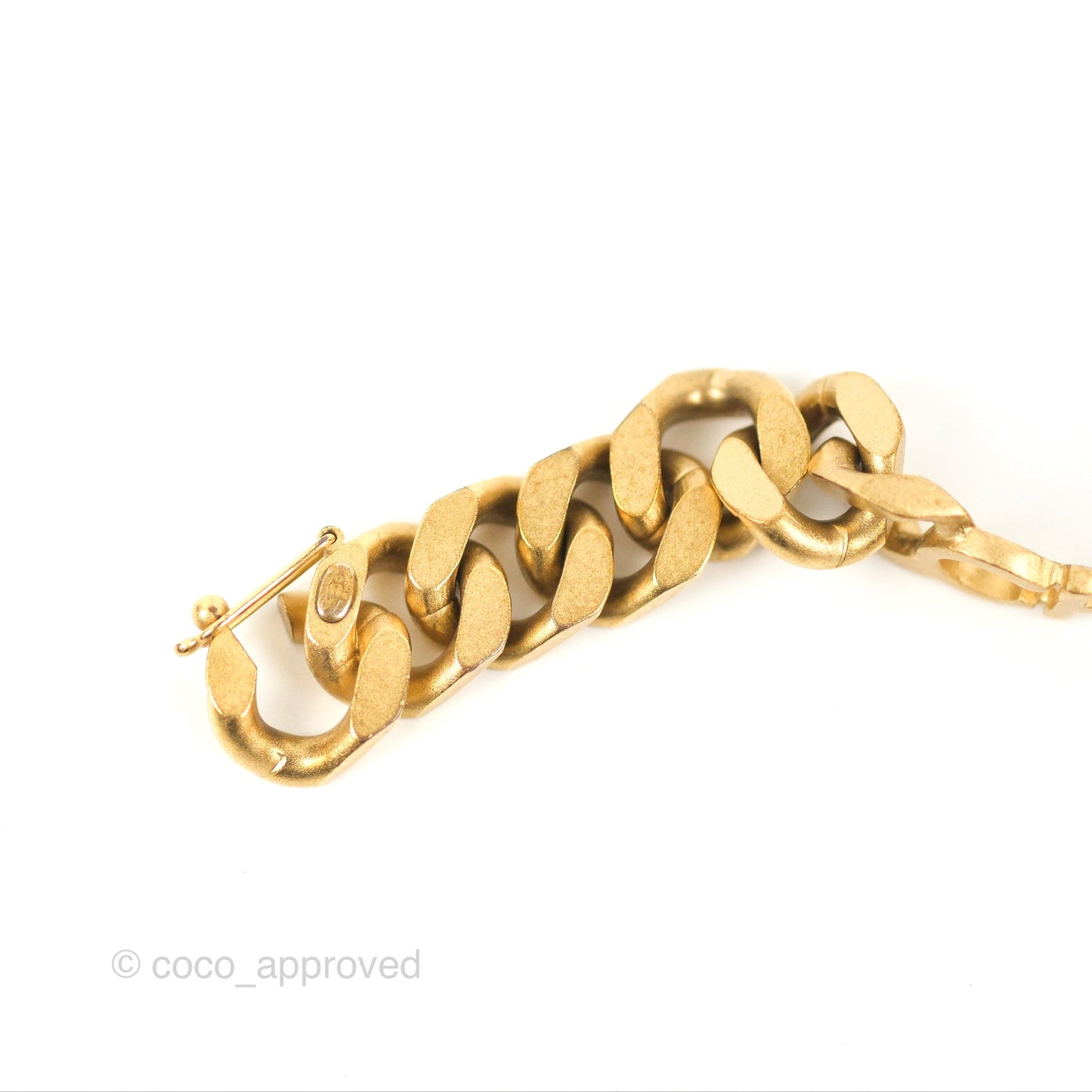 Chanel Chain Bracelet Aged Gold Tone 1C