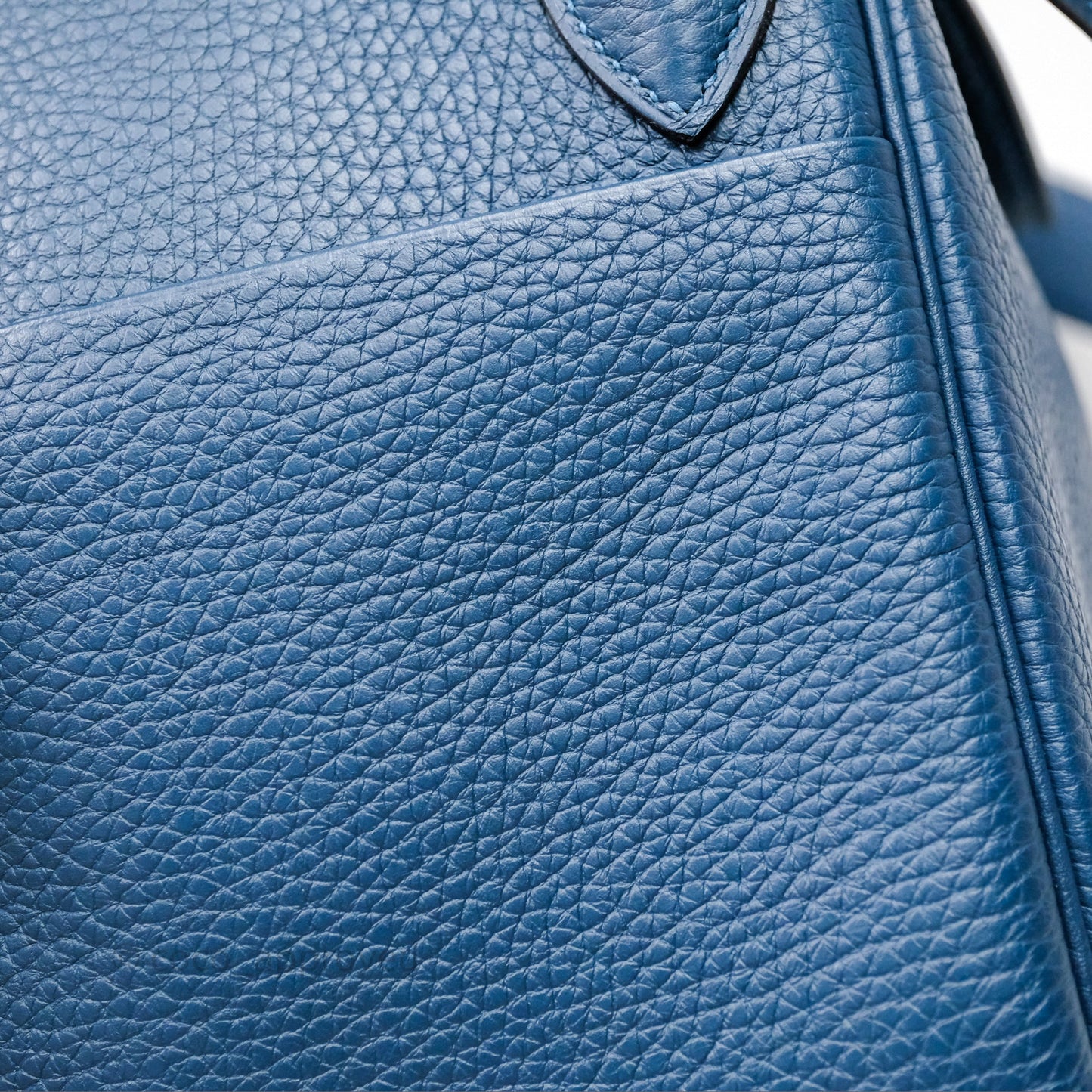 Hermès Lindy 30 Bleu Colvert 1P Clemence Palladium Hardware