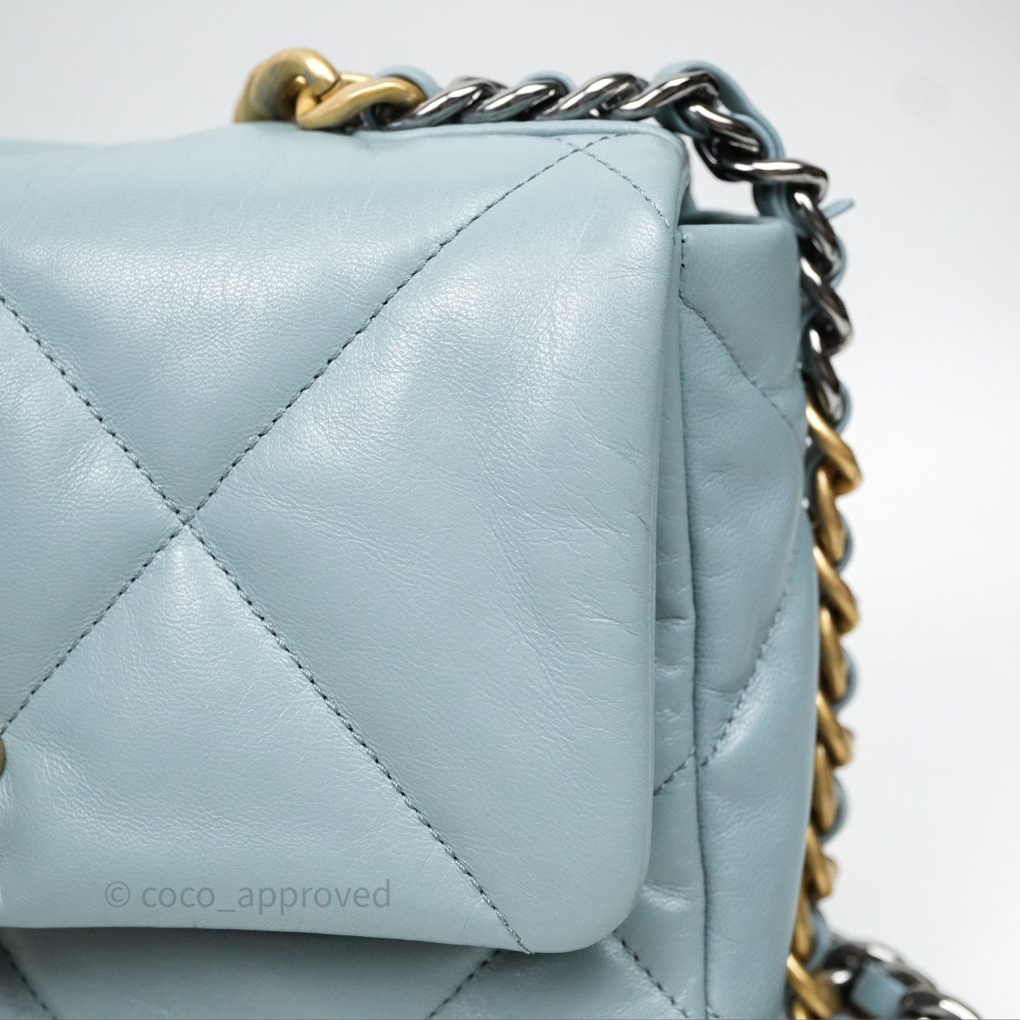 Chanel 19 Small Blue Mixed Hardware