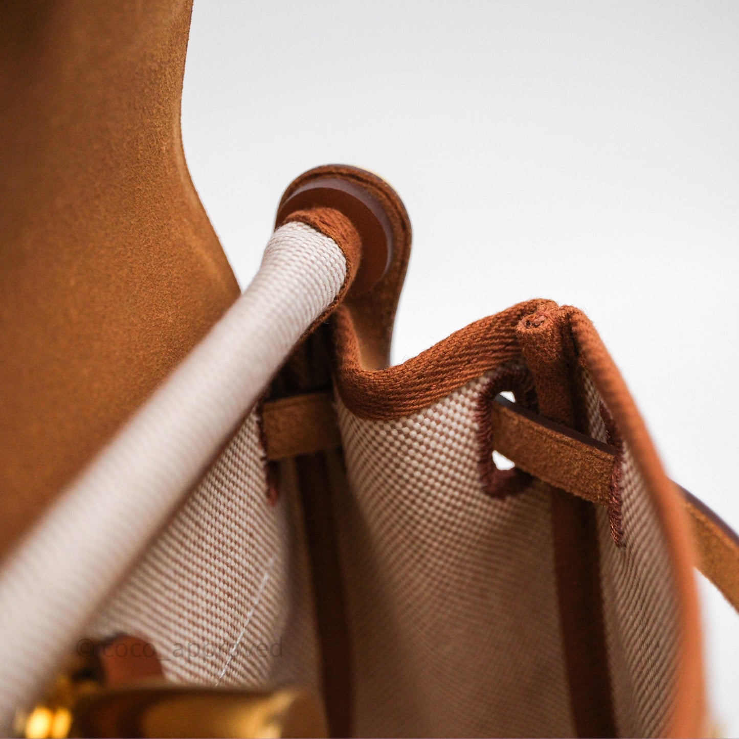 Hermes Mini Herbag 20 Ecru Beige/ Fauve 34 Gold Hardware