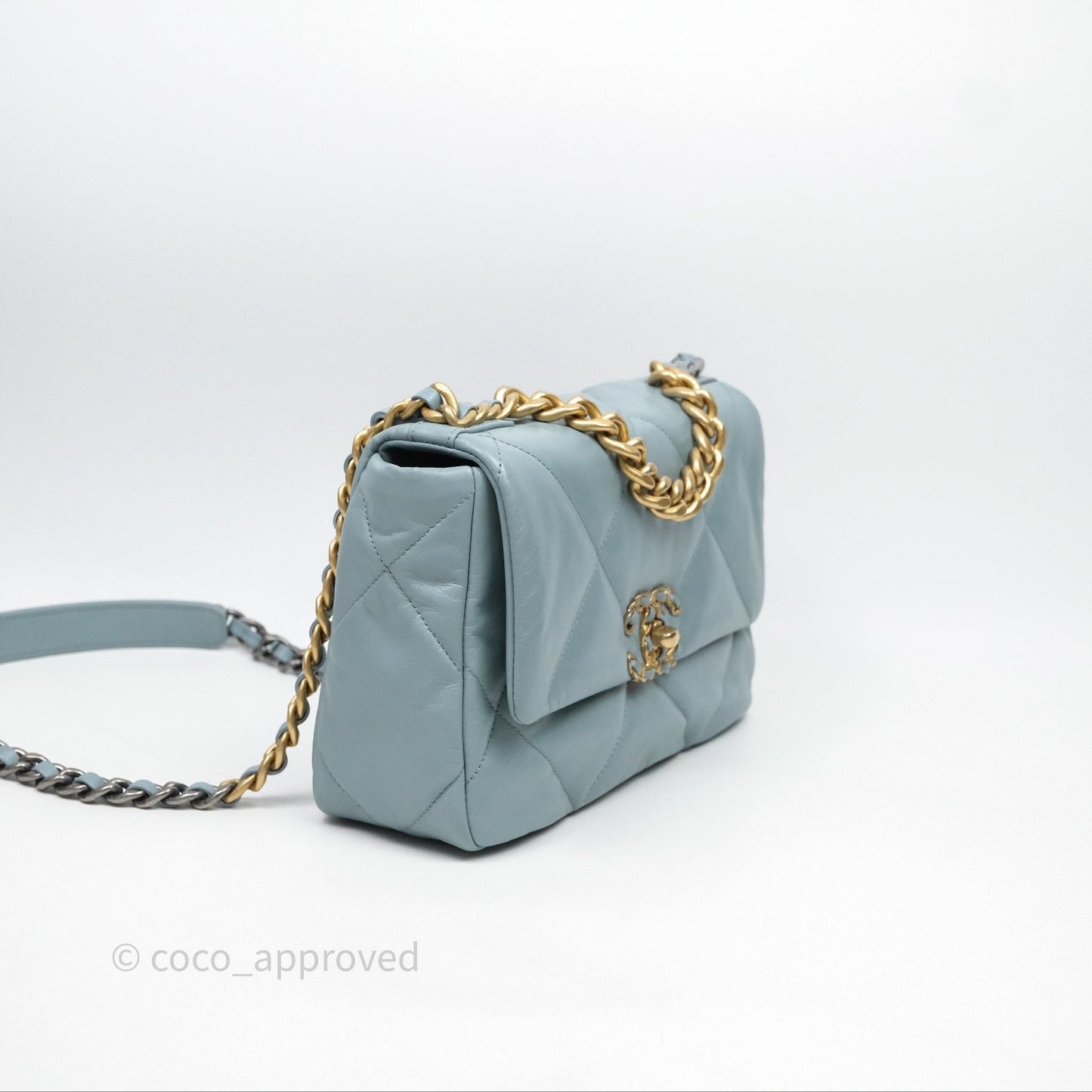 Chanel 19 Small Blue Mixed Hardware