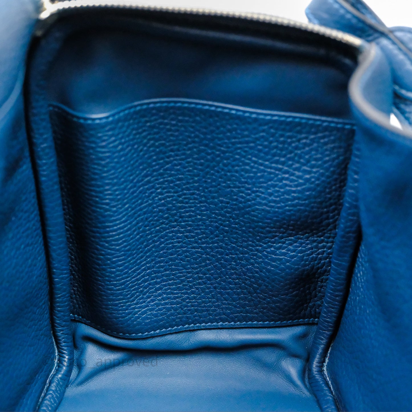 Hermès Lindy 30 Bleu Colvert 1P Clemence Palladium Hardware