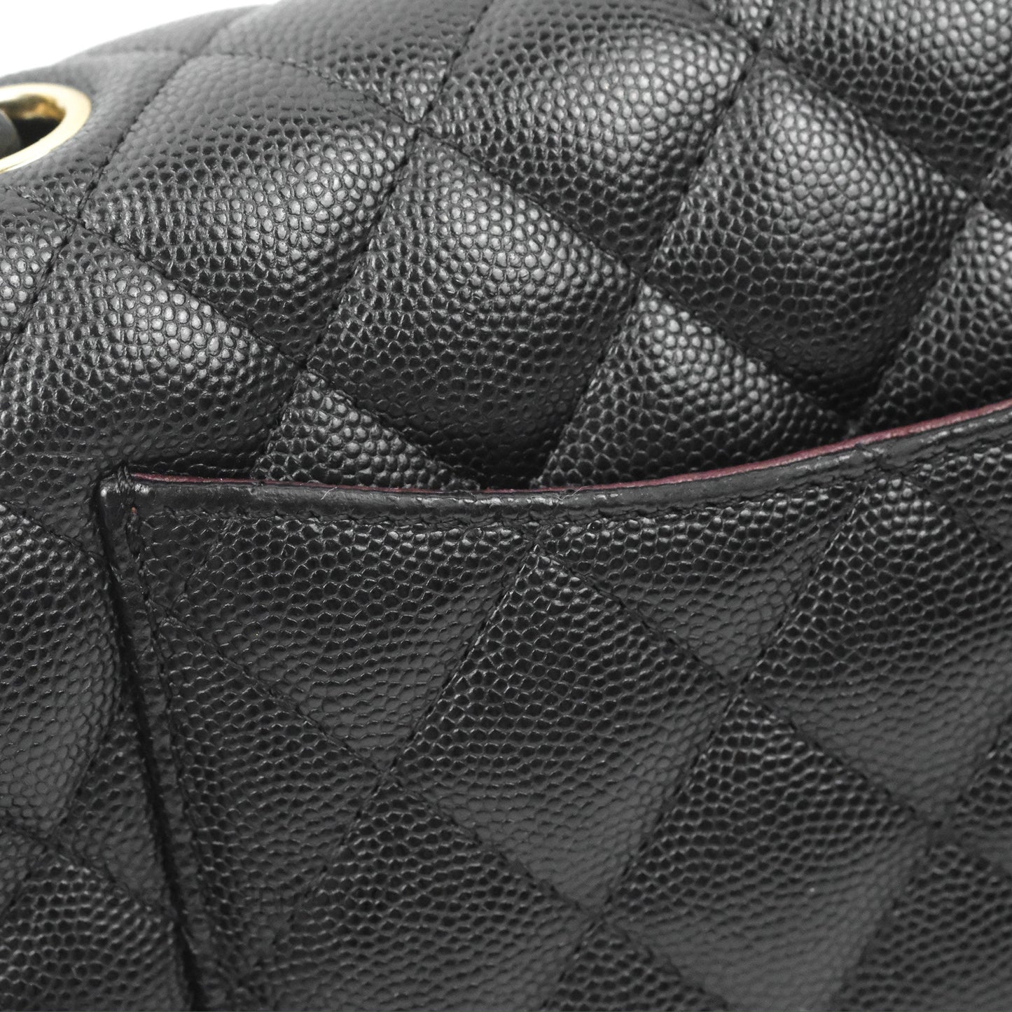 Chanel Quilted Mini Rectangular Flap Black Caviar Gold Hardware