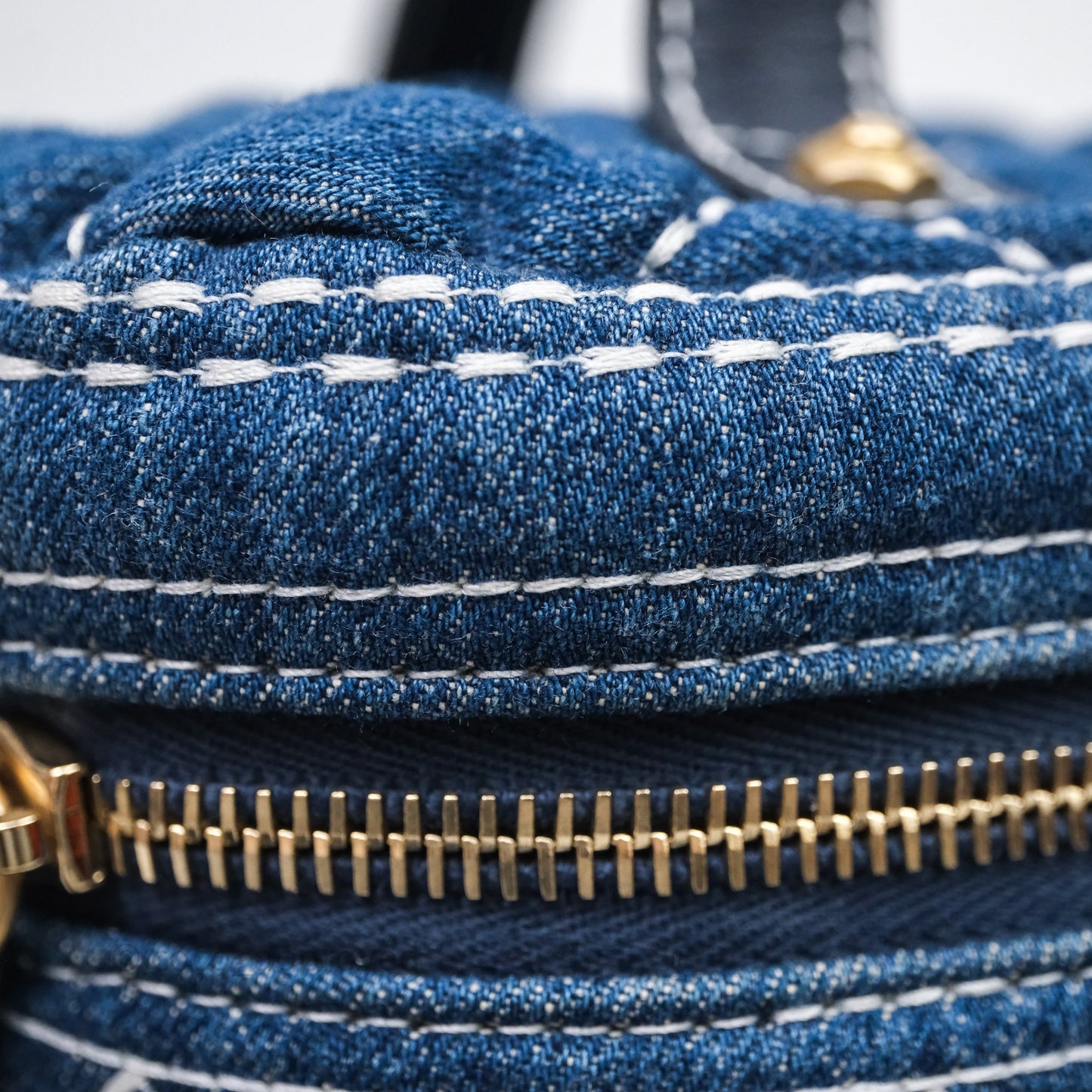 Chanel Quilted Trip Vanity Denim Aged Gold Hardware 20C