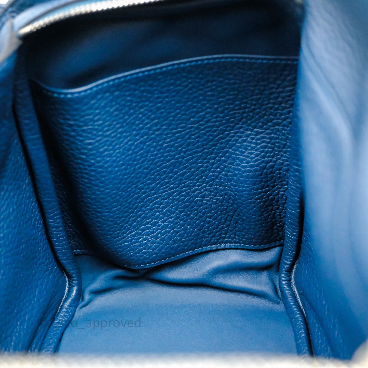 Hermès Lindy 30 Bleu Colvert 1P Clemence Palladium Hardware