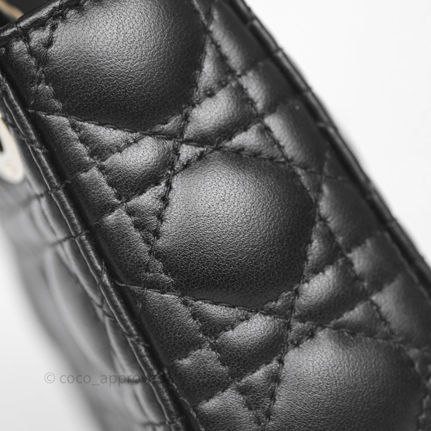 Christian Dior Micro Lady Dior Cannage Black Lambskin Gold Hardware