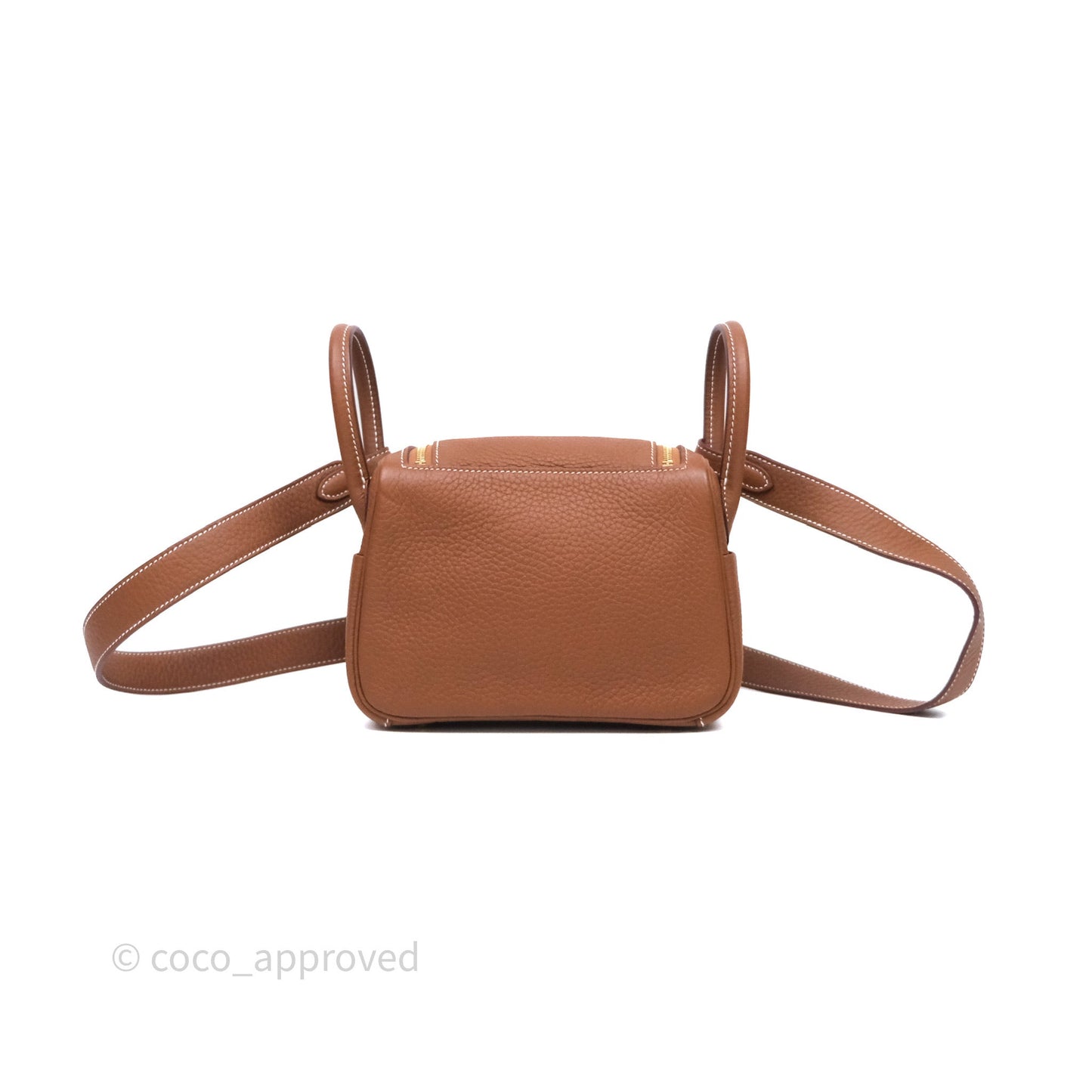 Hermès Mini Lindy 20 Gold 37 Clemence Gold Hardware