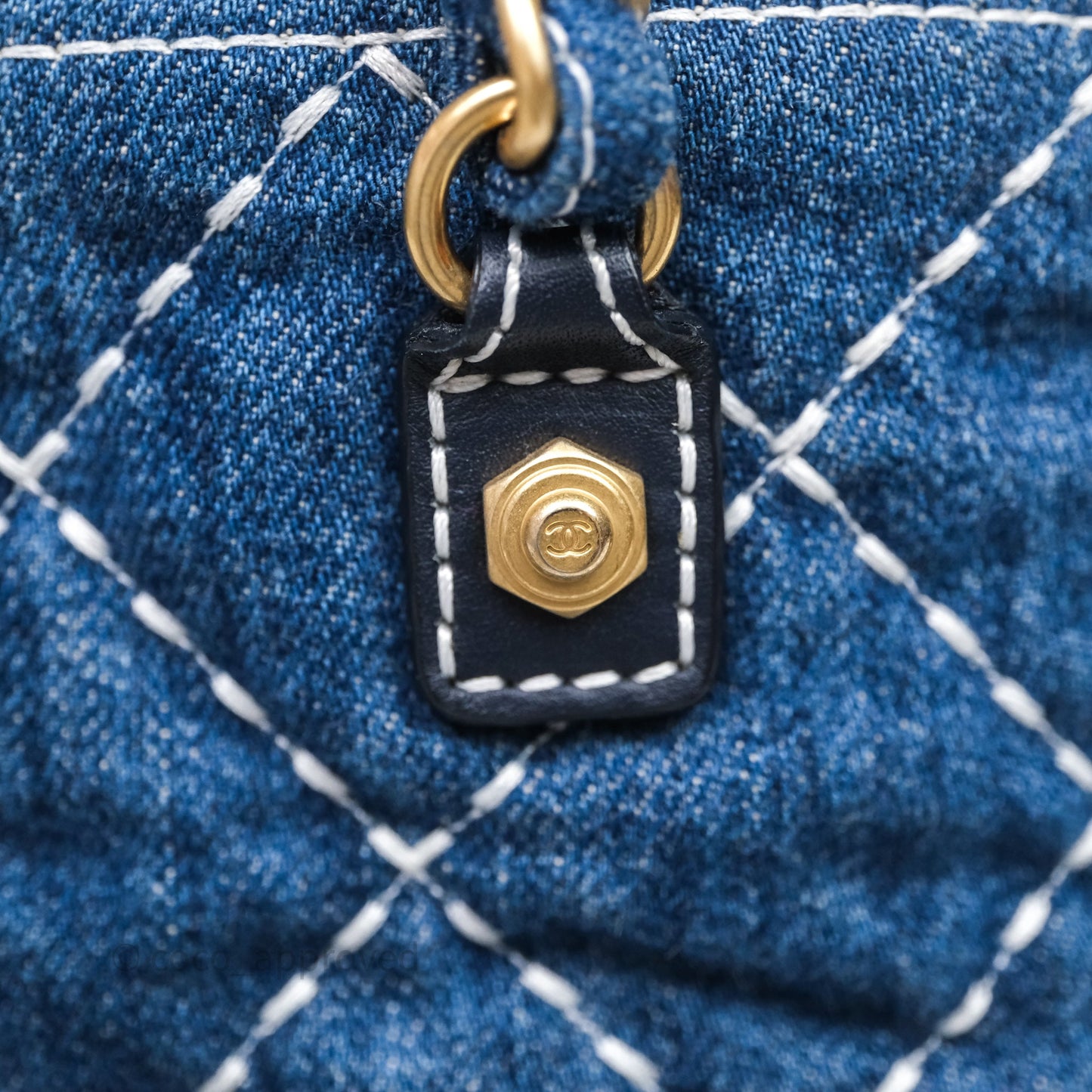 Chanel Quilted Trip Vanity Denim Aged Gold Hardware 20C