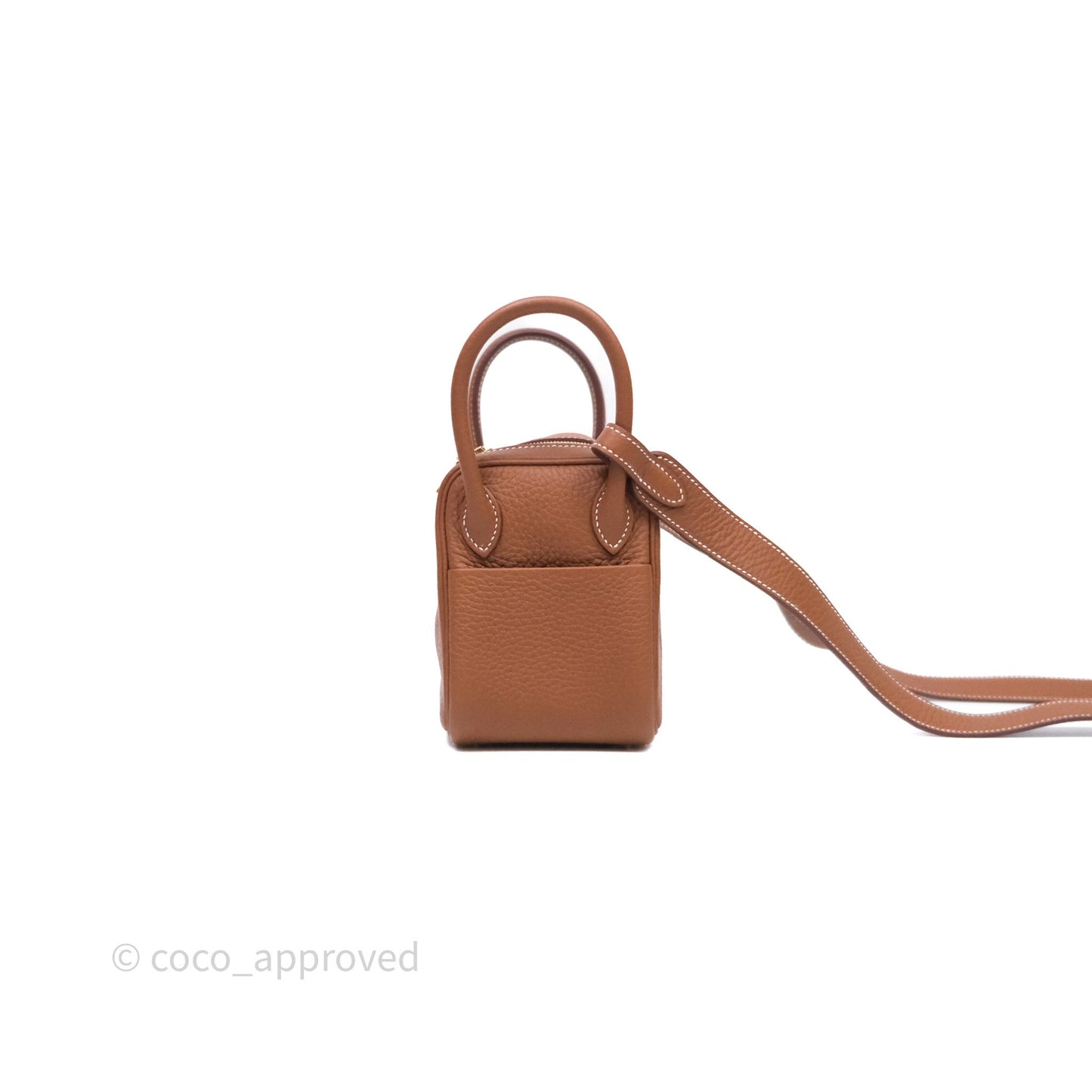 Hermès Mini Lindy 20 Gold 37 Clemence Gold Hardware