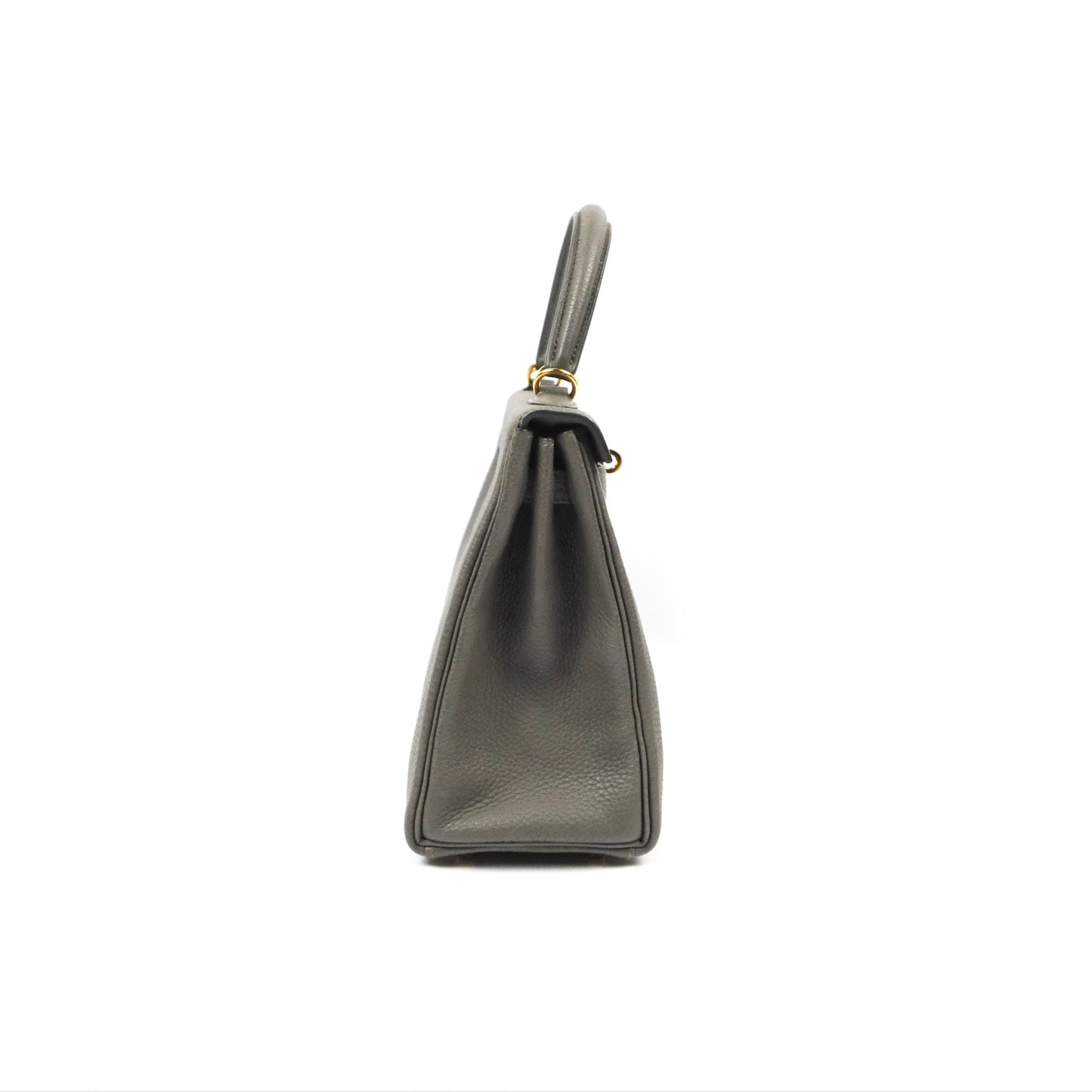 Hermès Retourne Kelly 25 Gris Etain 8F Togo Gold Hardware
