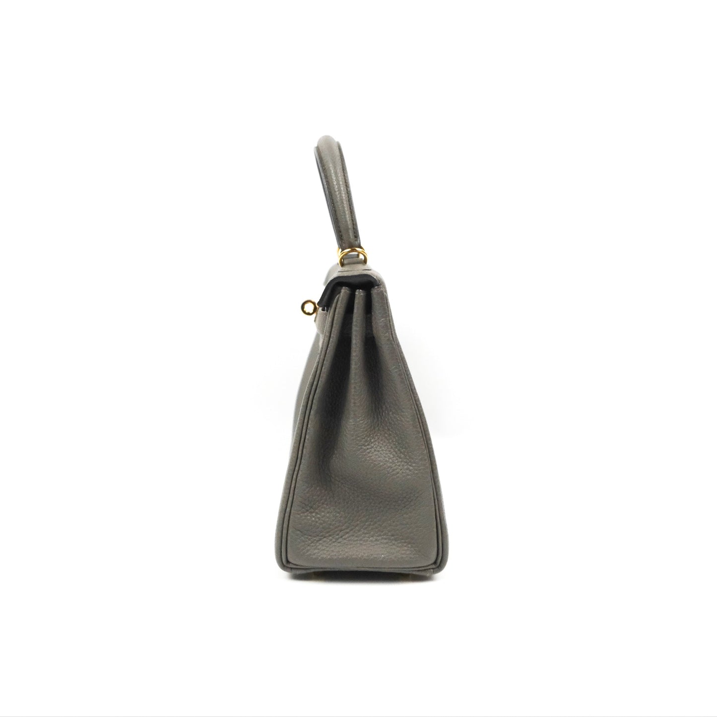 Hermès Retourne Kelly 25 Gris Etain 8F Togo Gold Hardware