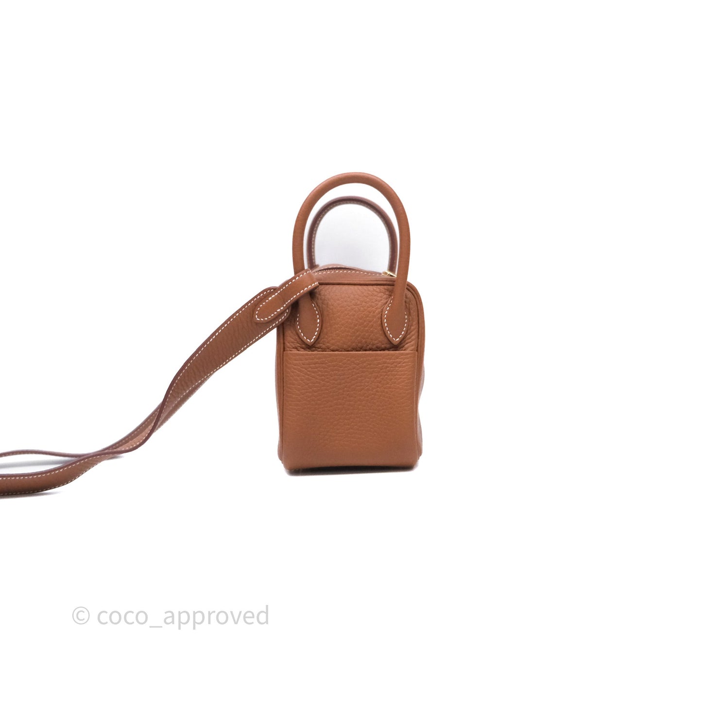 Hermès Mini Lindy 20 Gold 37 Clemence Gold Hardware