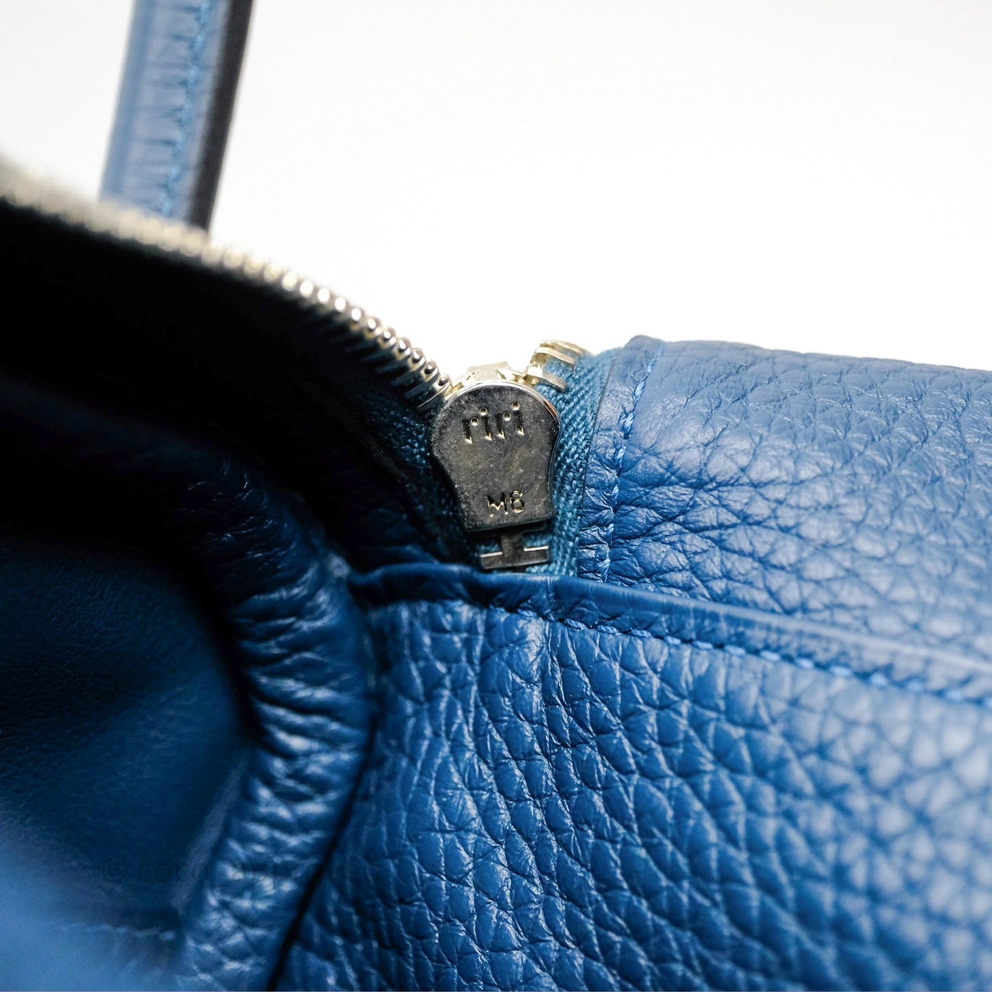 Hermès Lindy 30 Bleu Colvert 1P Clemence Palladium Hardware