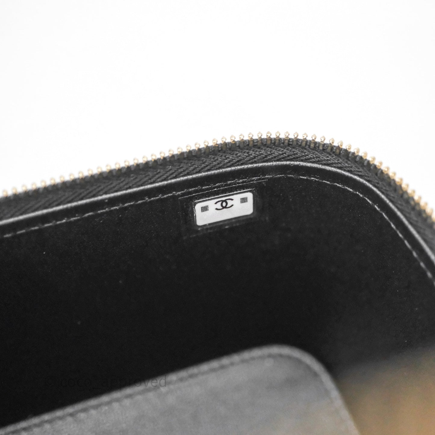 Chanel Vanity Rectangular Top Handle Black Lambskin Gold Hardware