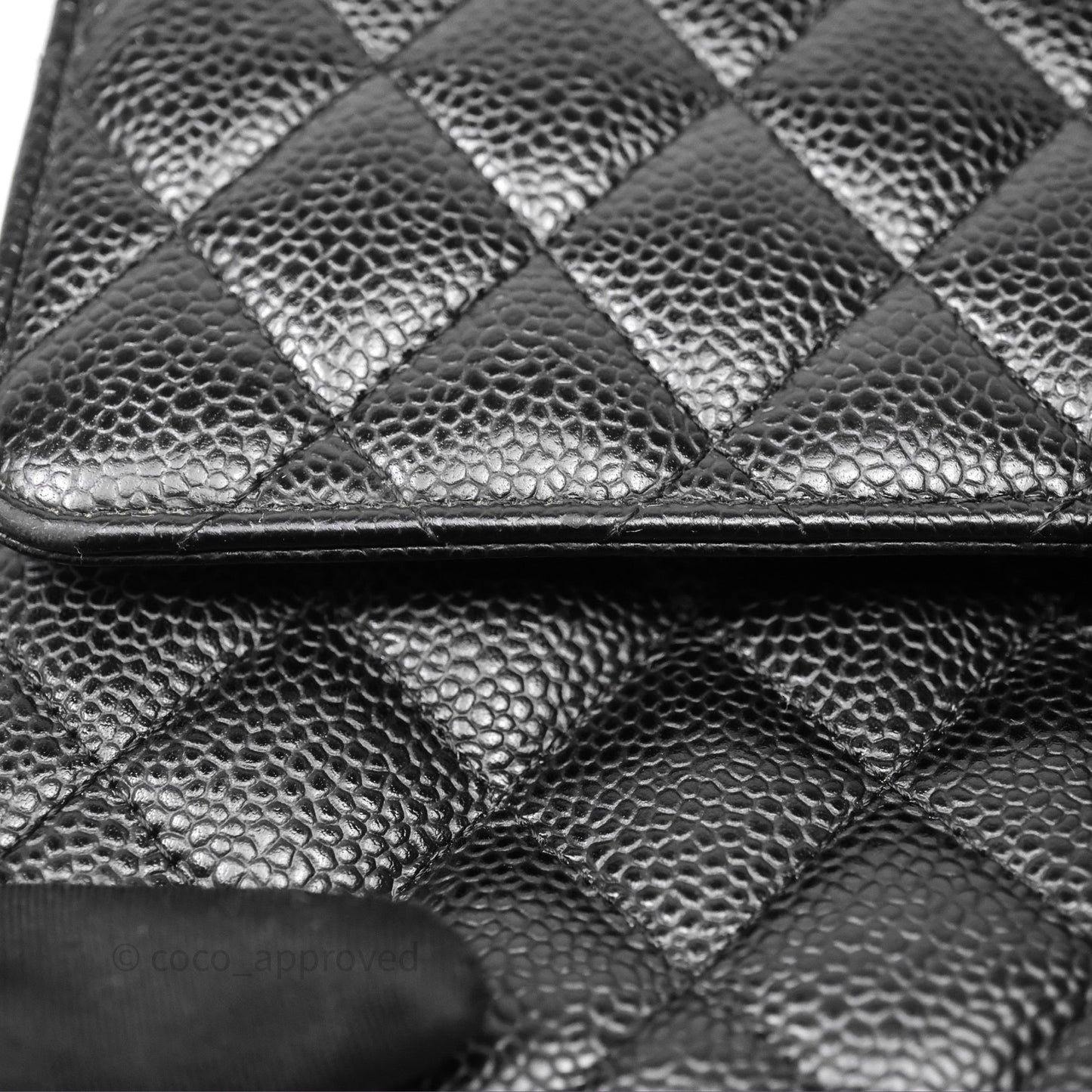 Chanel Classic M/L Medium Flap Quilted Black Caviar Silver Hardware