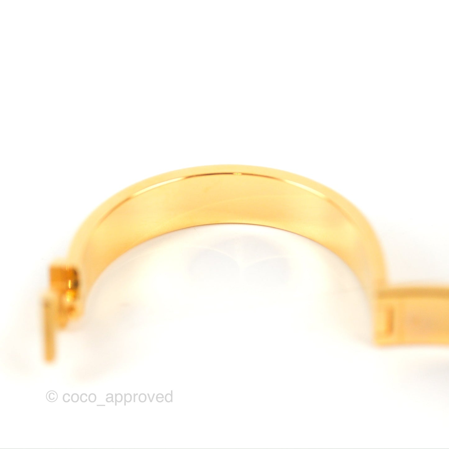 Hermès Clic HH Bracelet Matte Black Brushed Gold