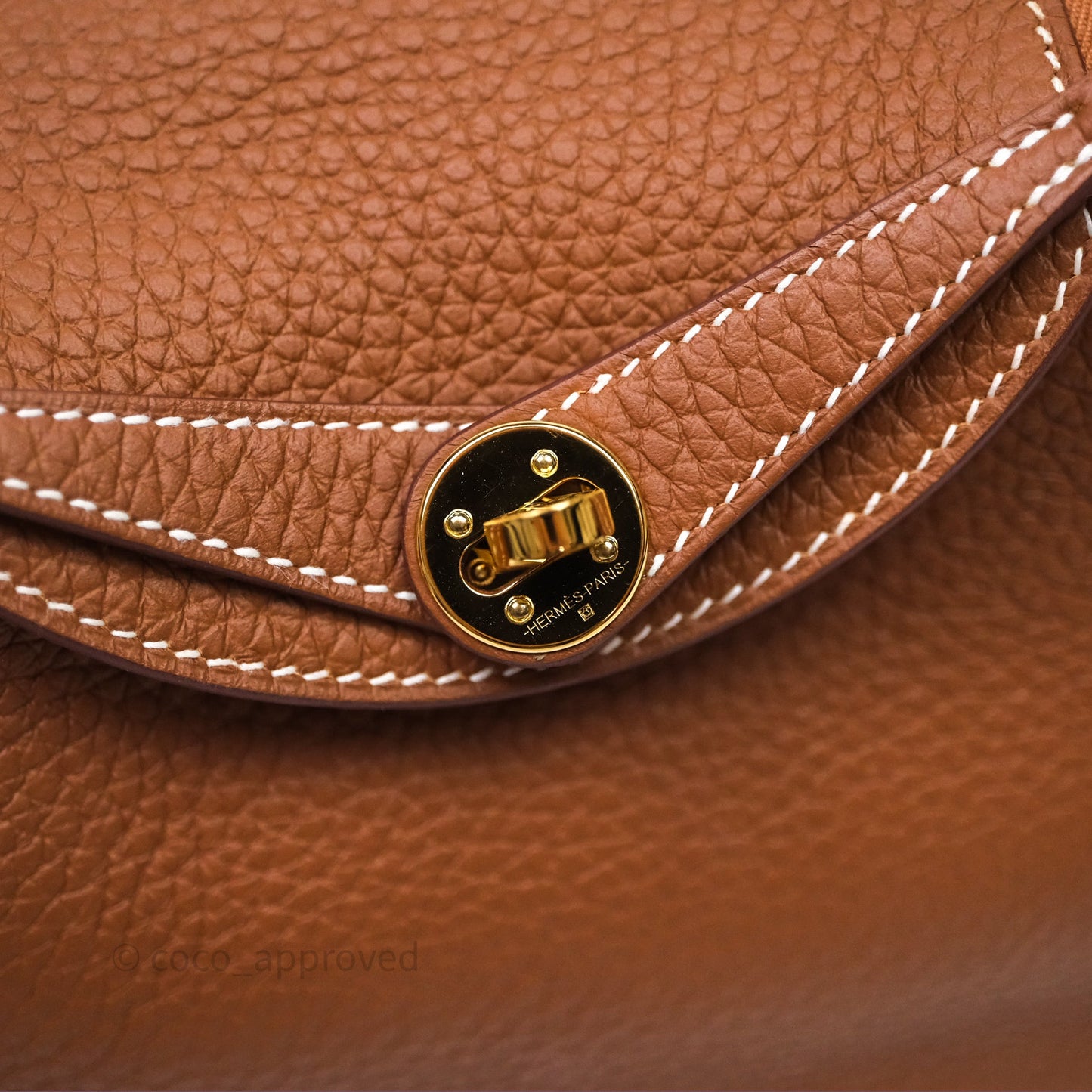 Hermès Mini Lindy 20 Gold 37 Clemence Gold Hardware