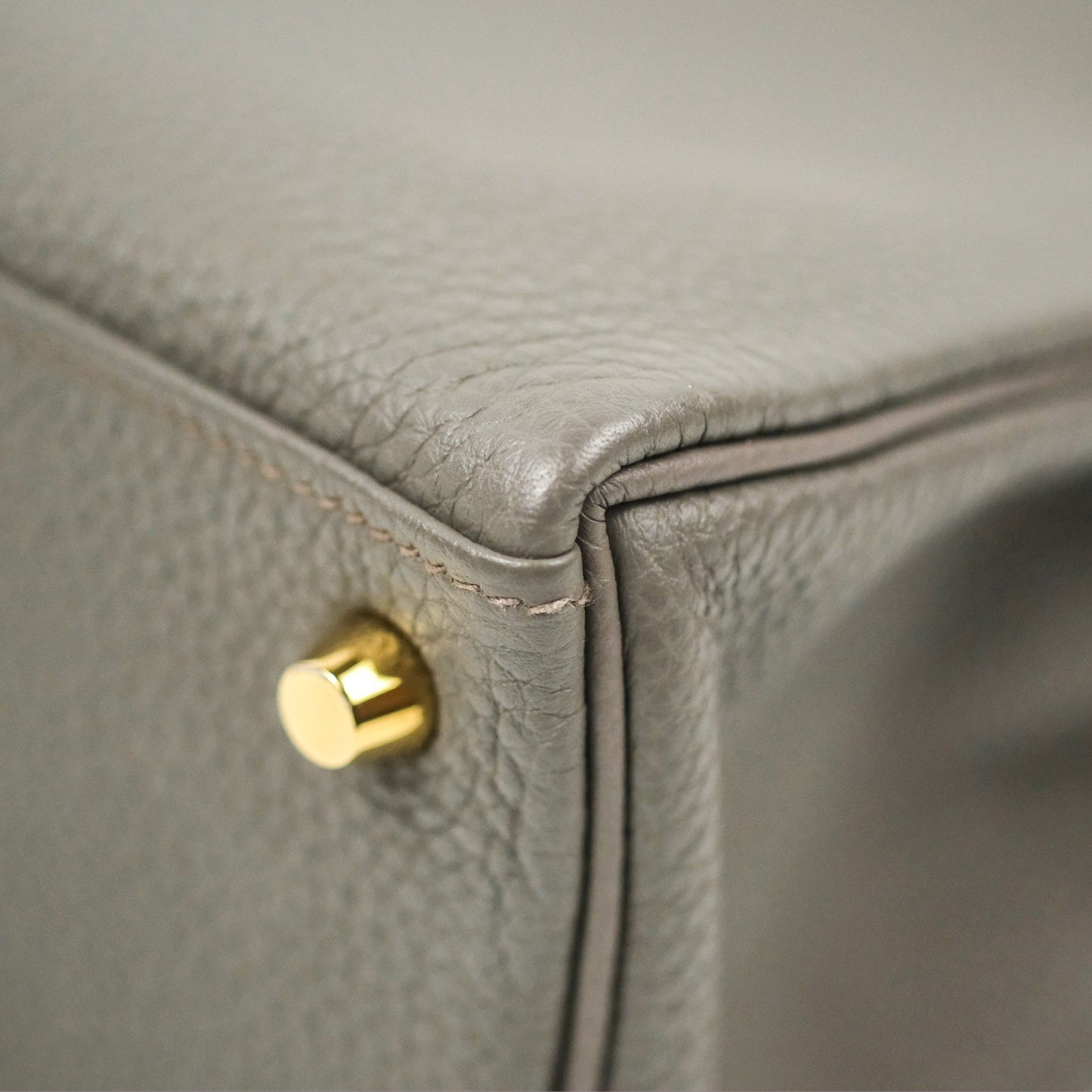 Hermès Retourne Kelly 25 Gris Etain 8F Togo Gold Hardware
