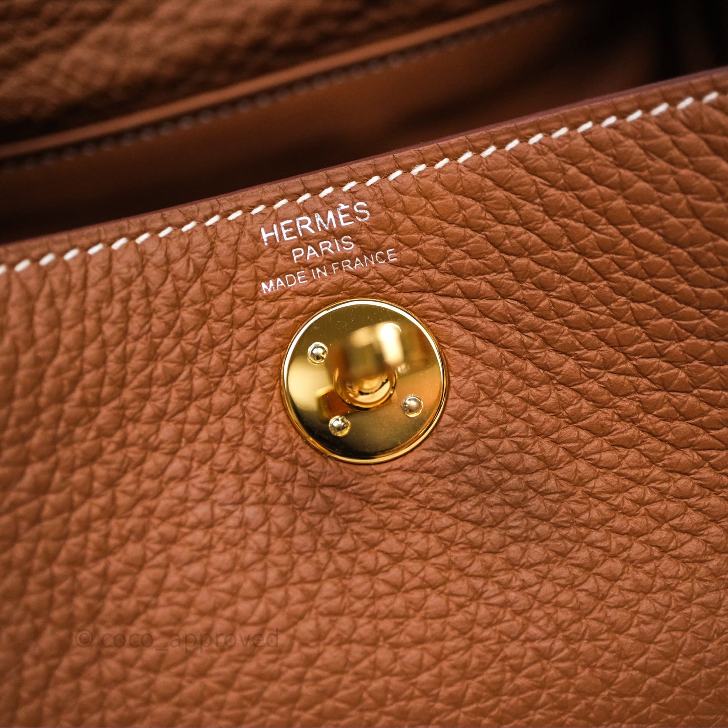 Hermès Mini Lindy 20 Gold 37 Clemence Gold Hardware
