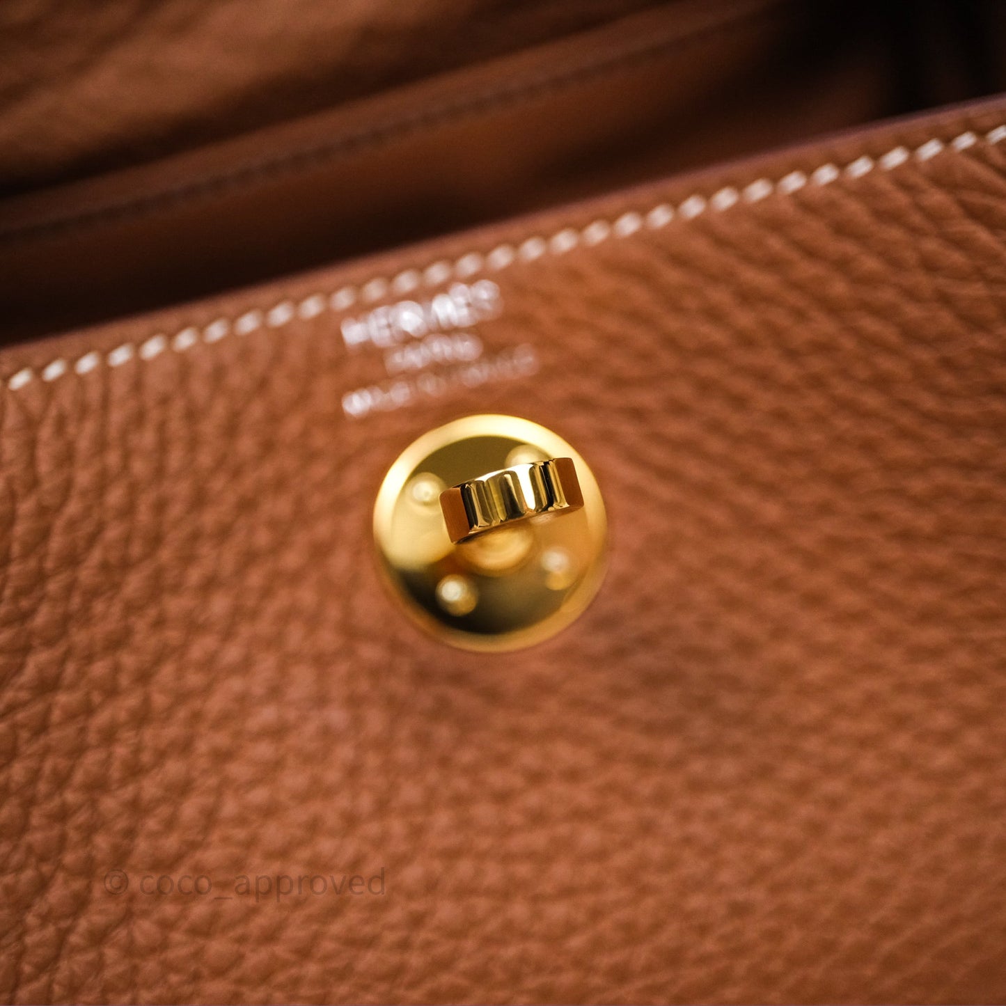 Hermès Mini Lindy 20 Gold 37 Clemence Gold Hardware