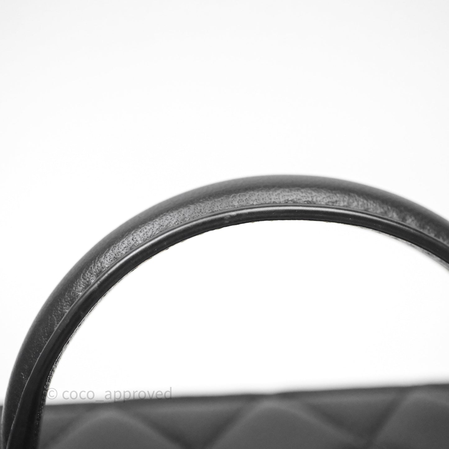 Chanel Vanity Rectangular Top Handle Black Lambskin Gold Hardware