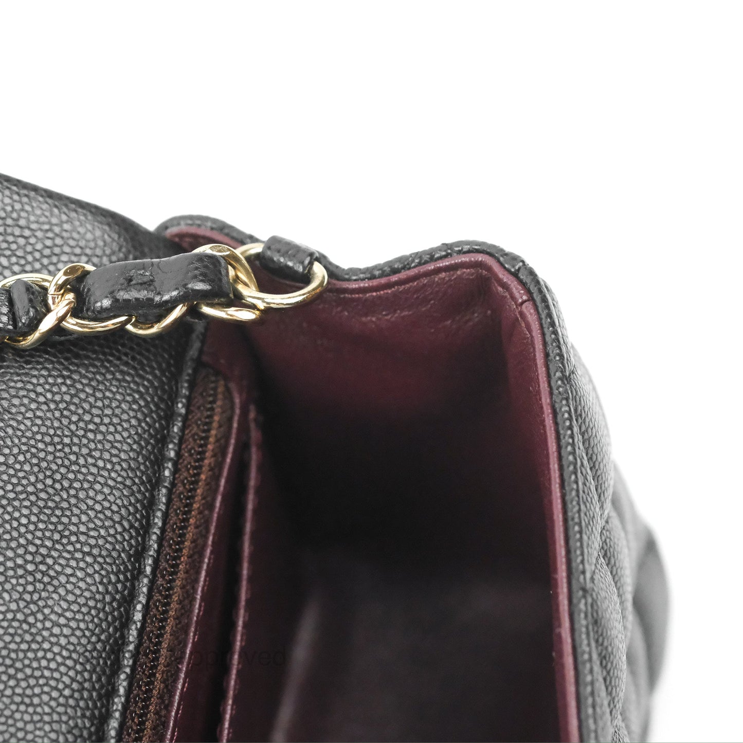 Chanel Quilted Mini Rectangular Flap Black Caviar Gold Hardware