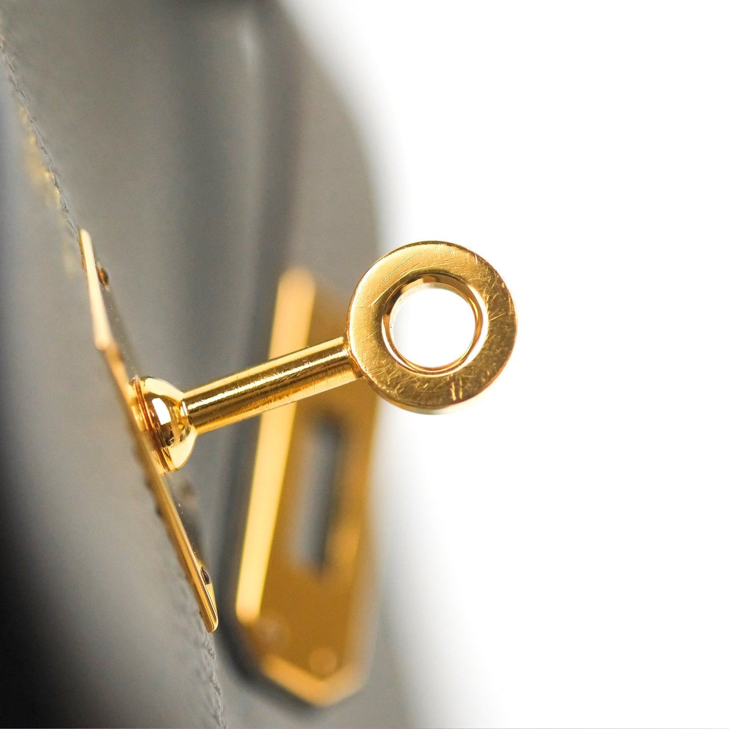 Hermès Retourne Kelly 25 Gris Etain 8F Togo Gold Hardware