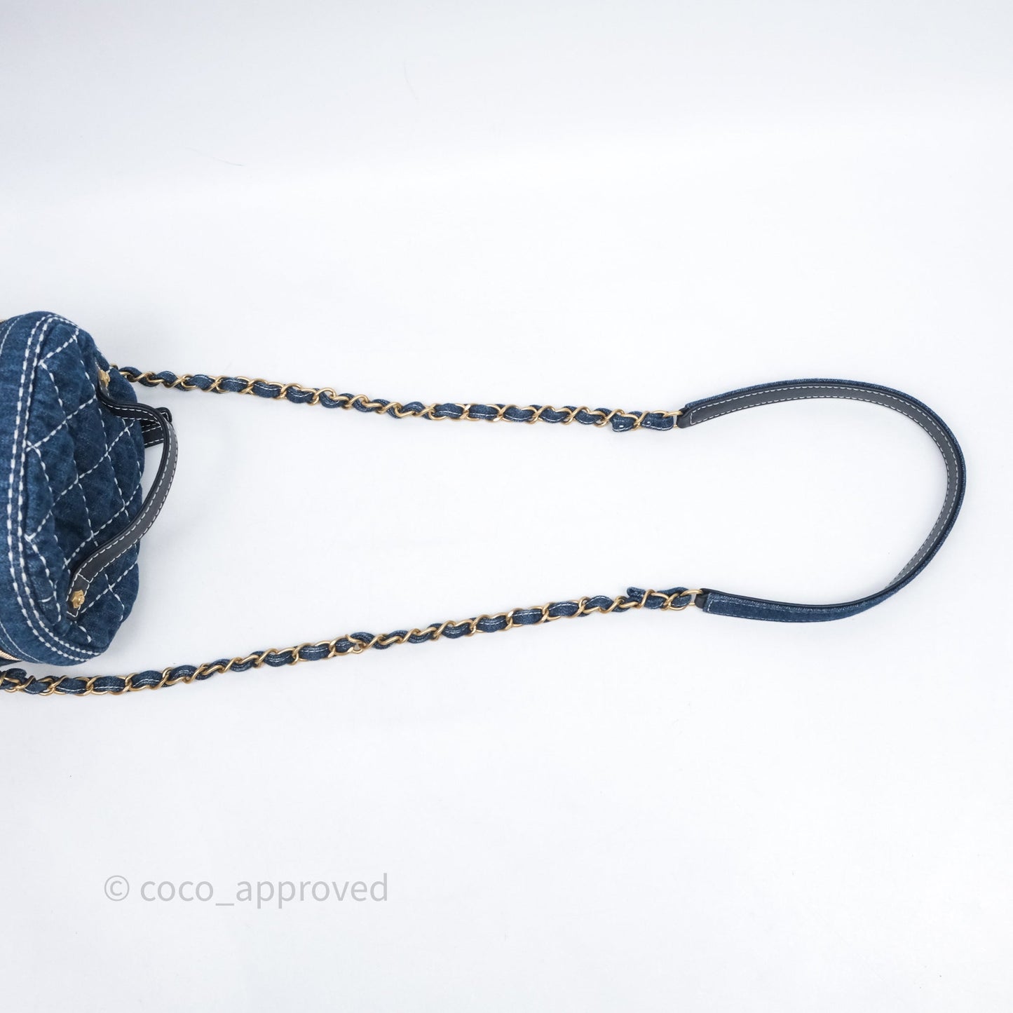 Chanel Quilted Trip Vanity Denim Aged Gold Hardware 20C