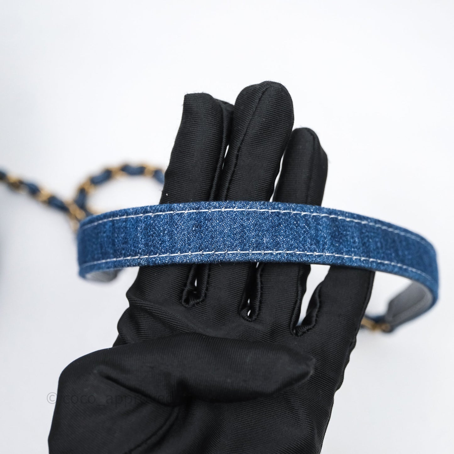 Chanel Quilted Trip Vanity Denim Aged Gold Hardware 20C