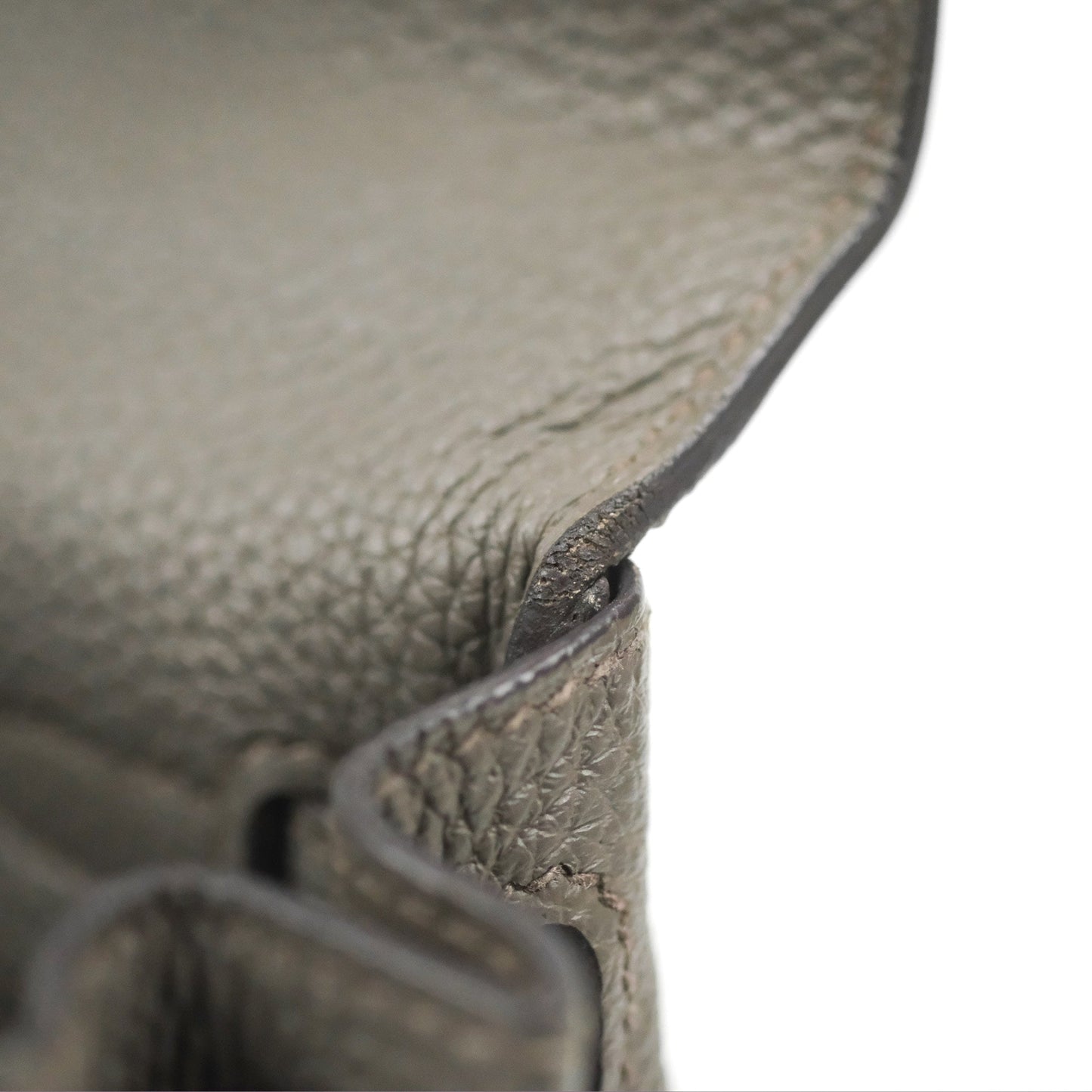 Hermès Retourne Kelly 25 Gris Etain 8F Togo Gold Hardware