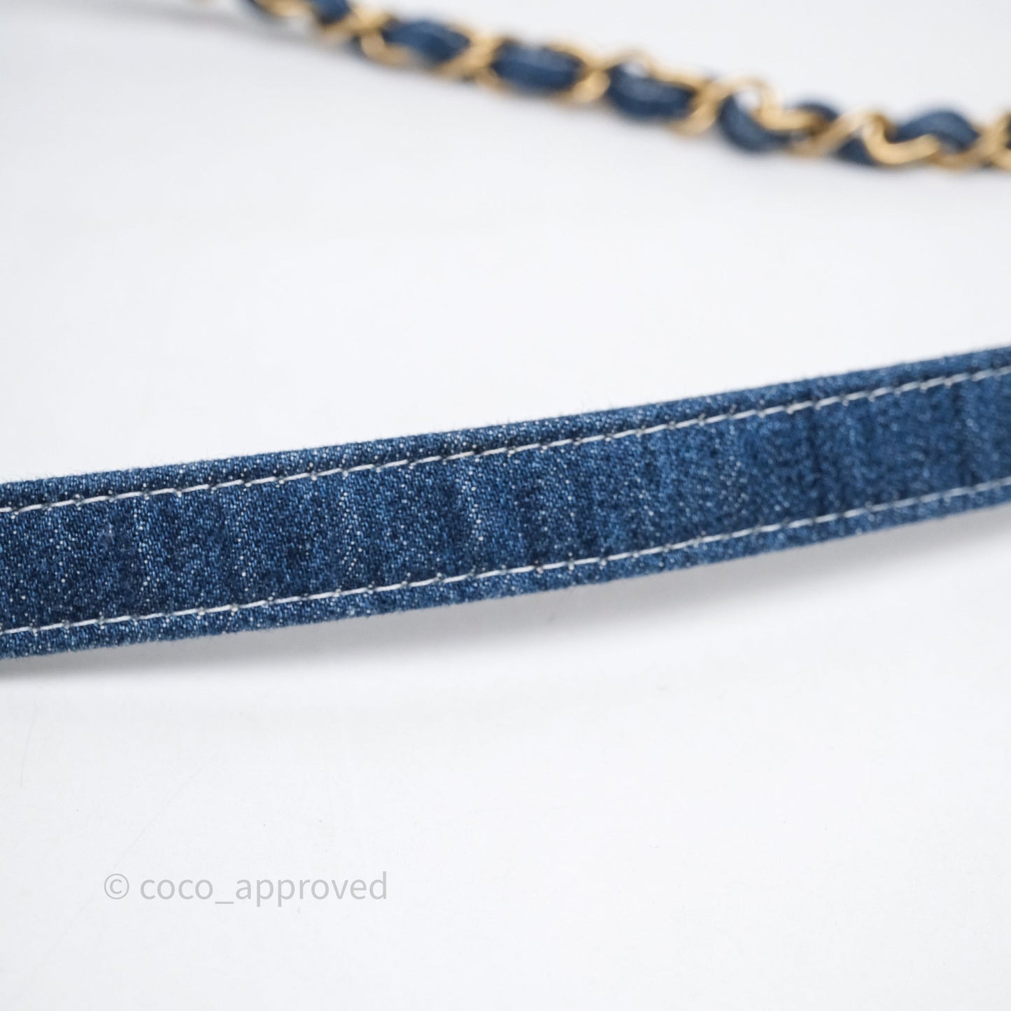 Chanel Quilted Trip Vanity Denim Aged Gold Hardware 20C