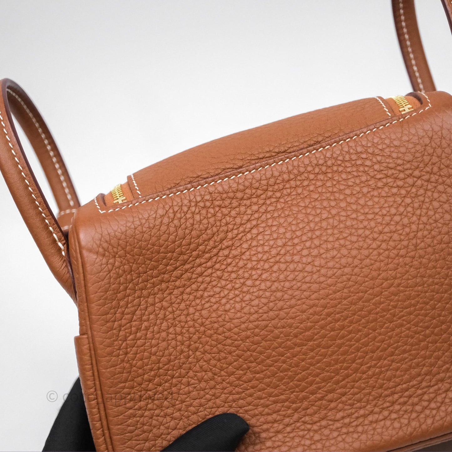 Hermès Mini Lindy 20 Gold 37 Clemence Gold Hardware