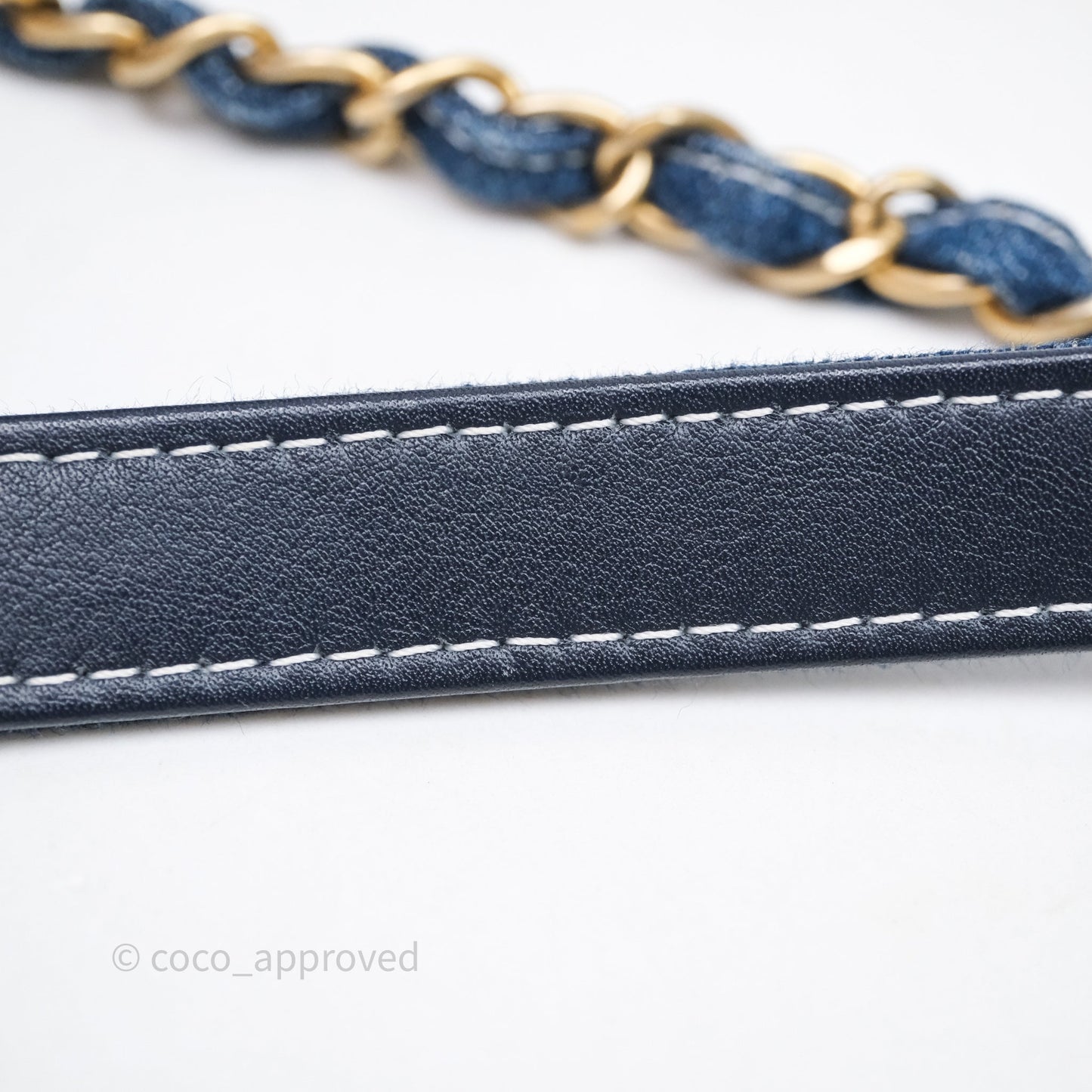 Chanel Quilted Trip Vanity Denim Aged Gold Hardware 20C