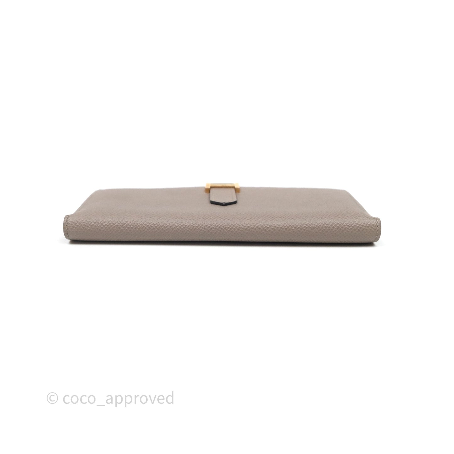 Hermès Bearn Long Wallet Gris Asphalte M8 Epsom Gold Hardware