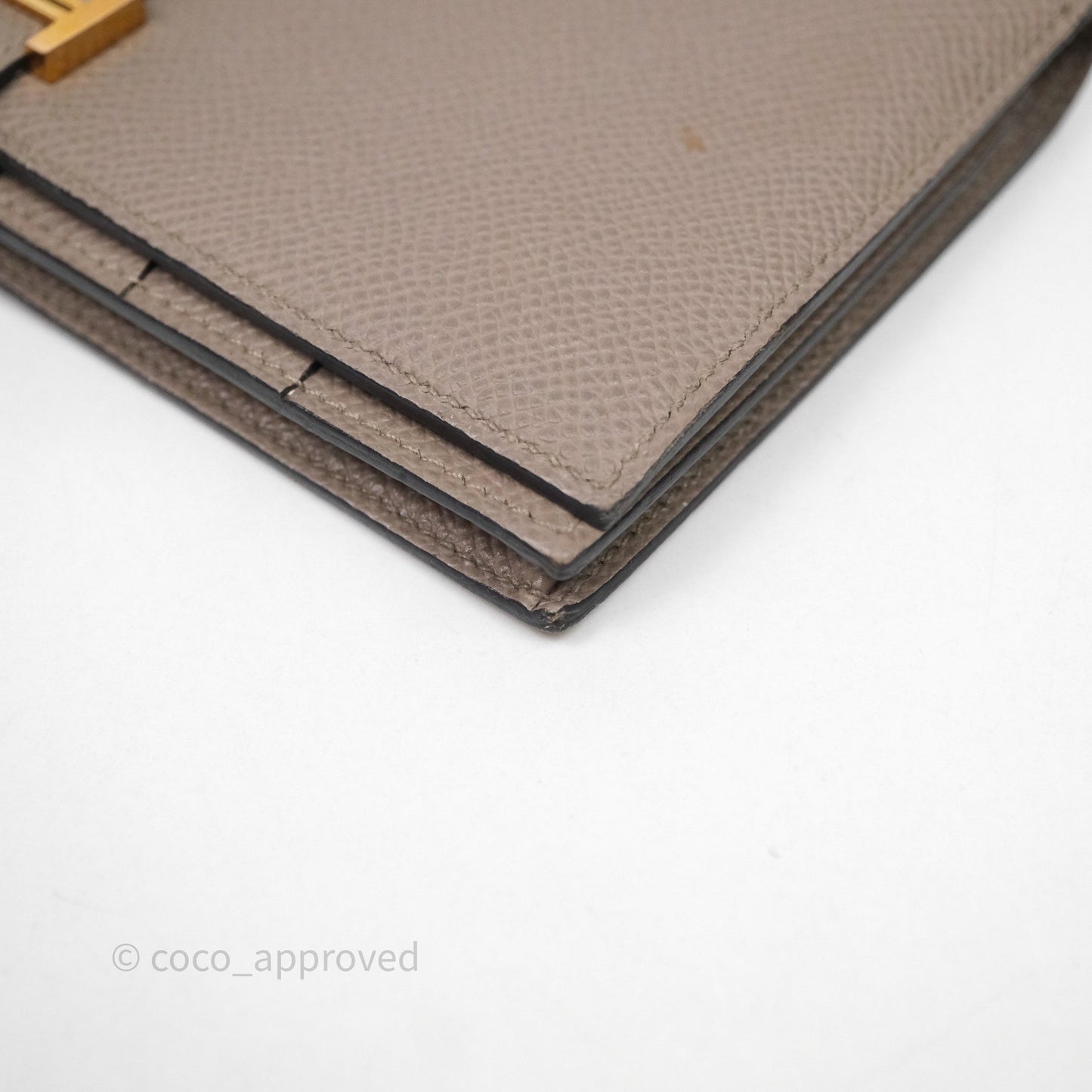 Hermès Bearn Long Wallet Gris Asphalte M8 Epsom Gold Hardware