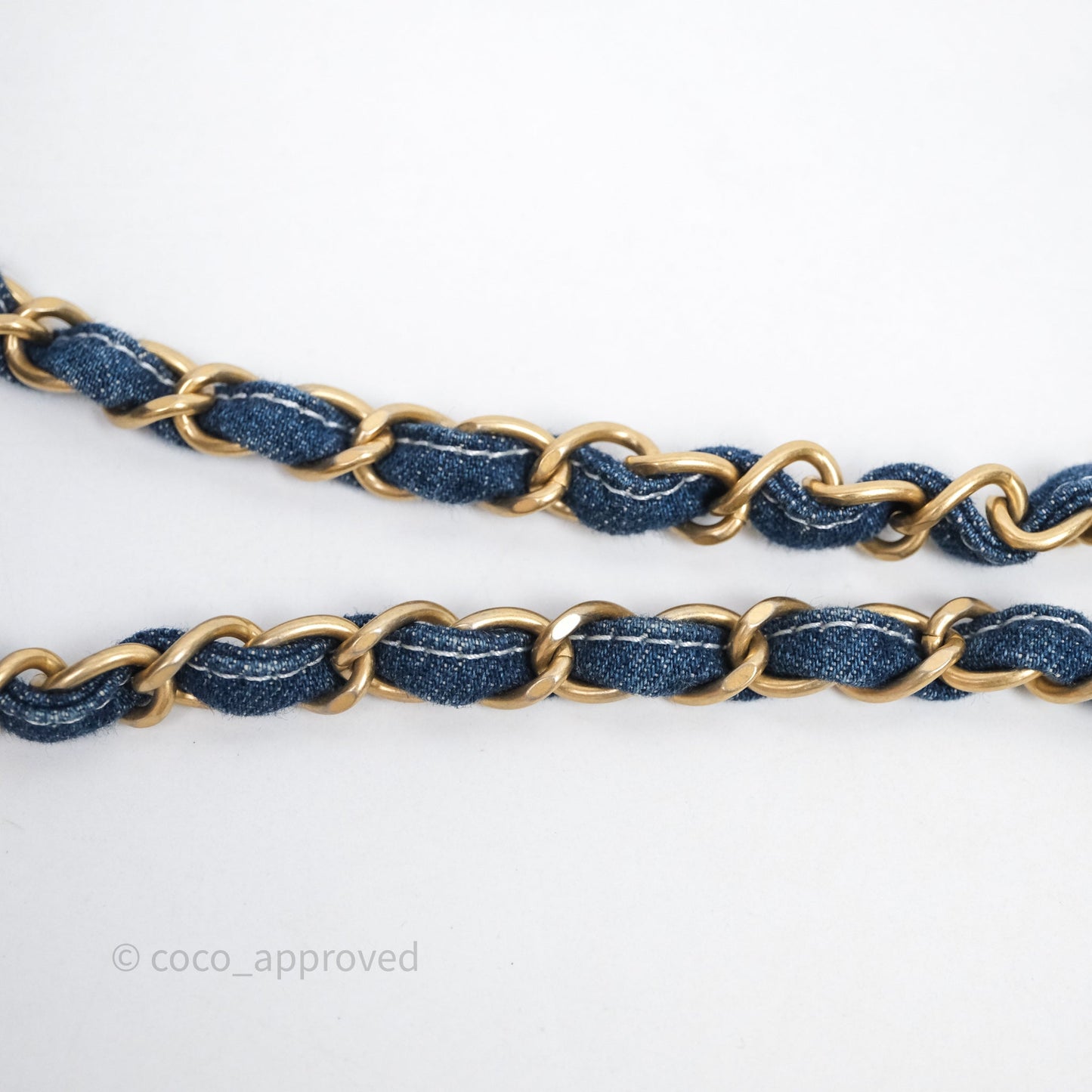 Chanel Quilted Trip Vanity Denim Aged Gold Hardware 20C