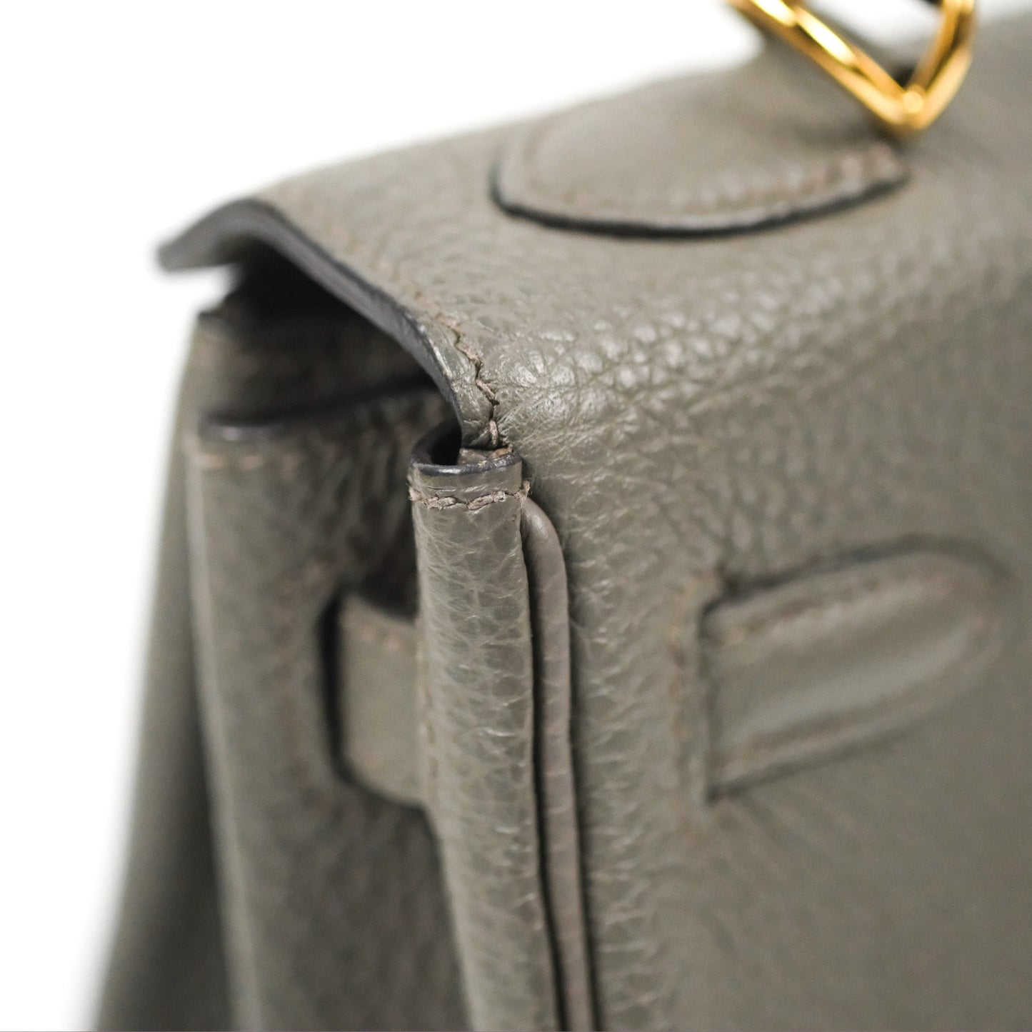 Hermès Retourne Kelly 25 Gris Etain 8F Togo Gold Hardware