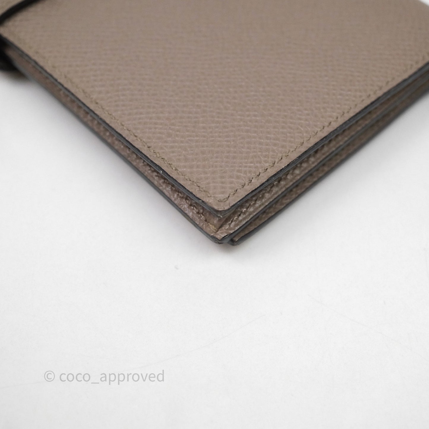 Hermès Bearn Long Wallet Gris Asphalte M8 Epsom Gold Hardware