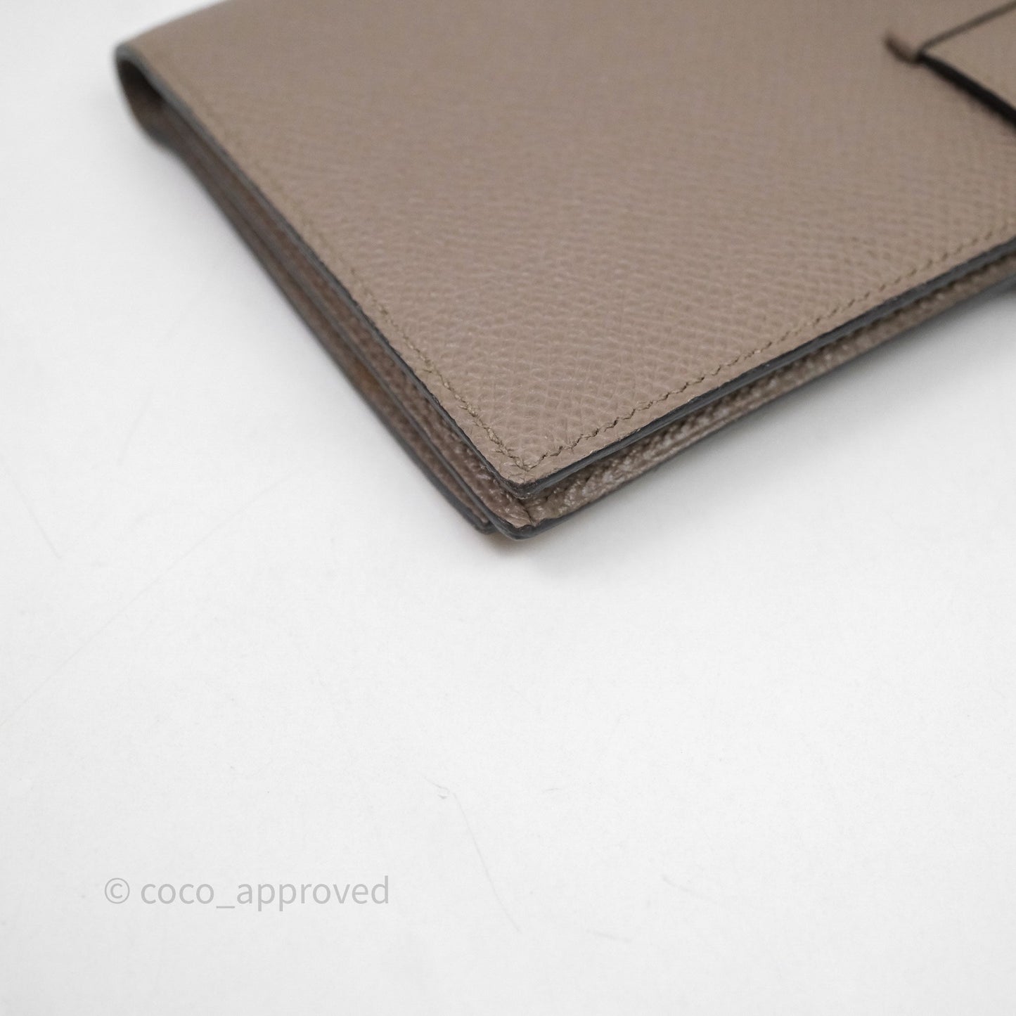 Hermès Bearn Long Wallet Gris Asphalte M8 Epsom Gold Hardware