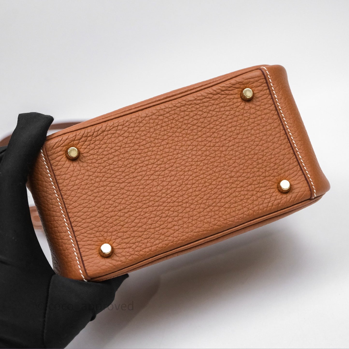 Hermès Mini Lindy 20 Gold 37 Clemence Gold Hardware