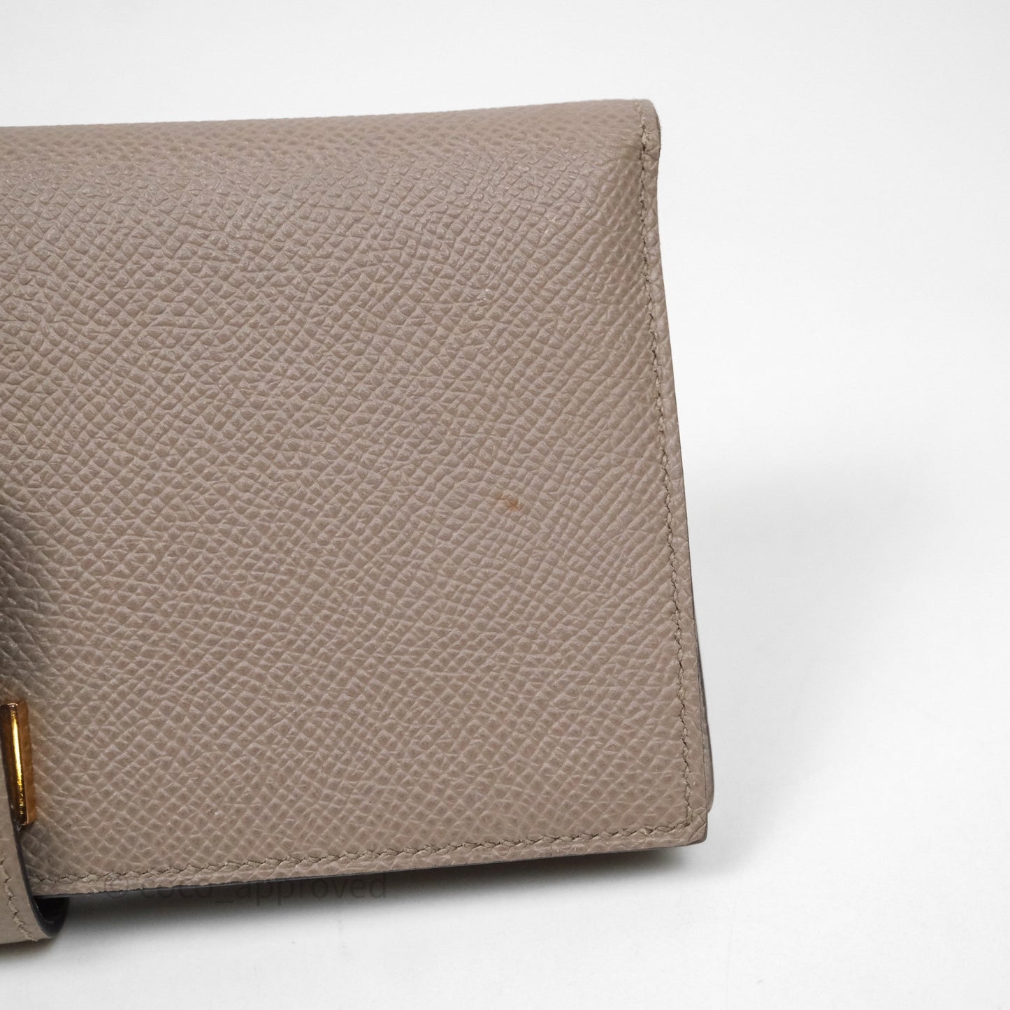 Hermès Bearn Long Wallet Gris Asphalte M8 Epsom Gold Hardware