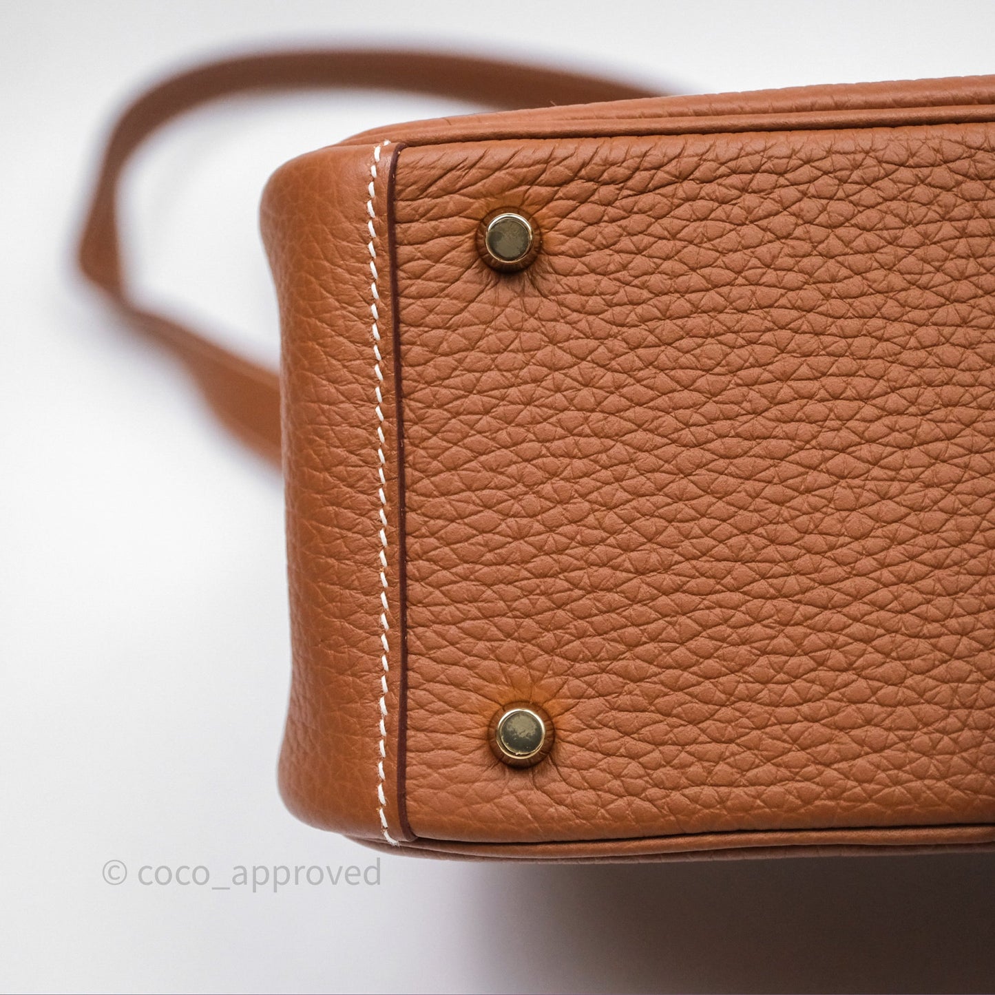 Hermès Mini Lindy 20 Gold 37 Clemence Gold Hardware