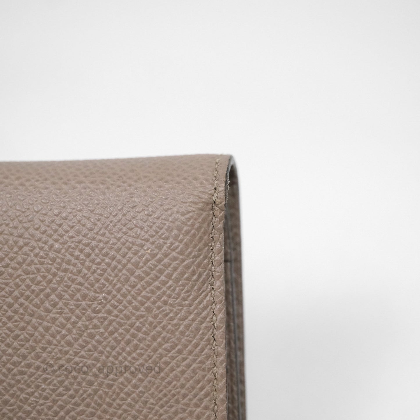 Hermès Bearn Long Wallet Gris Asphalte M8 Epsom Gold Hardware