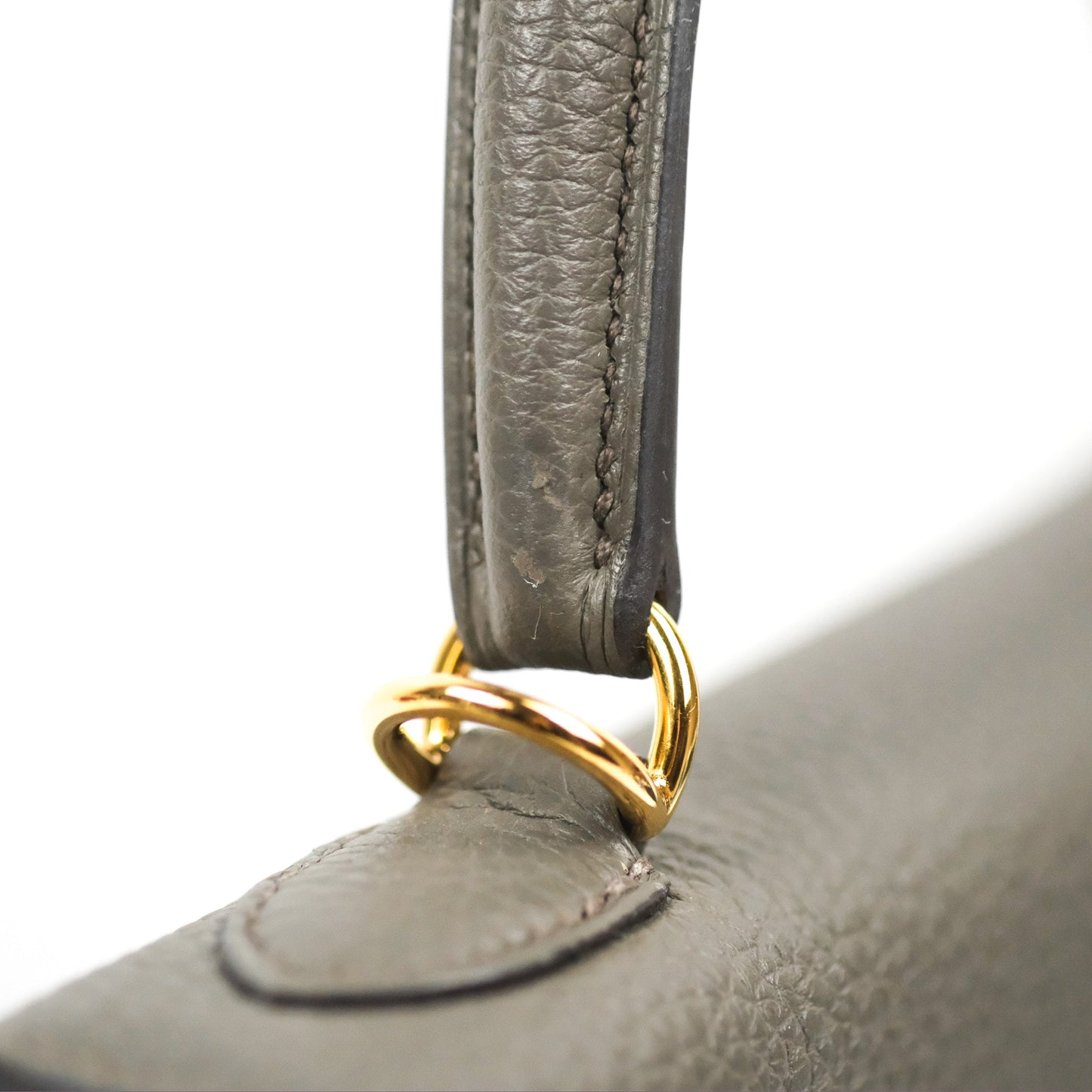 Hermès Retourne Kelly 25 Gris Etain 8F Togo Gold Hardware
