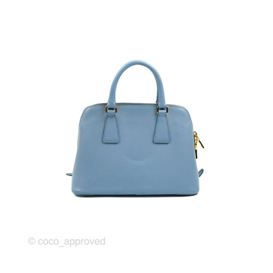 Prada Saffiano Lux Small Promenade Tote Light Blue