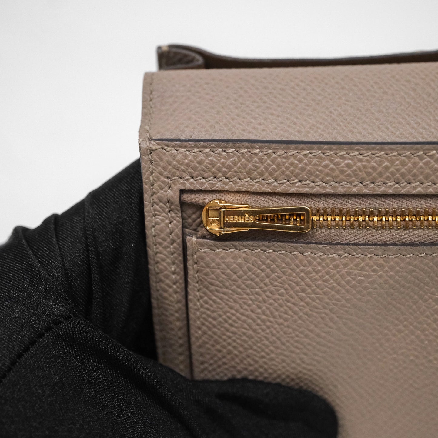 Hermès Bearn Long Wallet Gris Asphalte M8 Epsom Gold Hardware