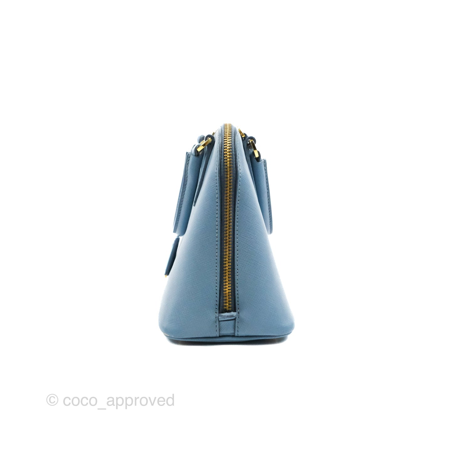 Prada Saffiano Lux Small Promenade Tote Light Blue