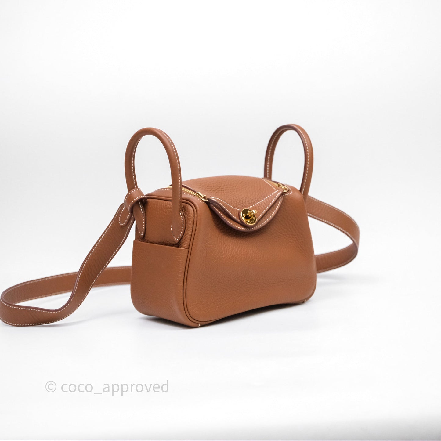 Hermès Mini Lindy 20 Gold 37 Clemence Gold Hardware