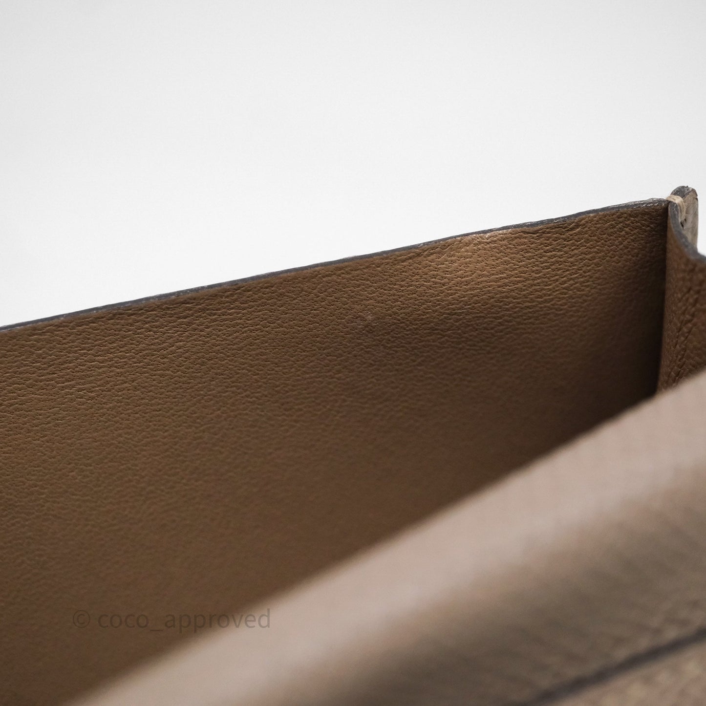 Hermès Bearn Long Wallet Gris Asphalte M8 Epsom Gold Hardware