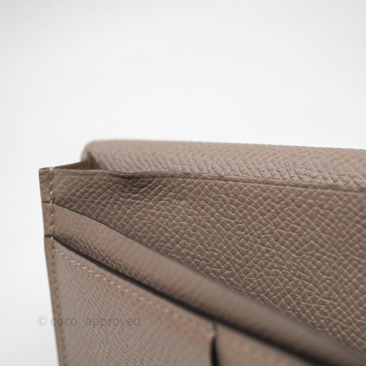 Hermès Bearn Long Wallet Gris Asphalte M8 Epsom Gold Hardware